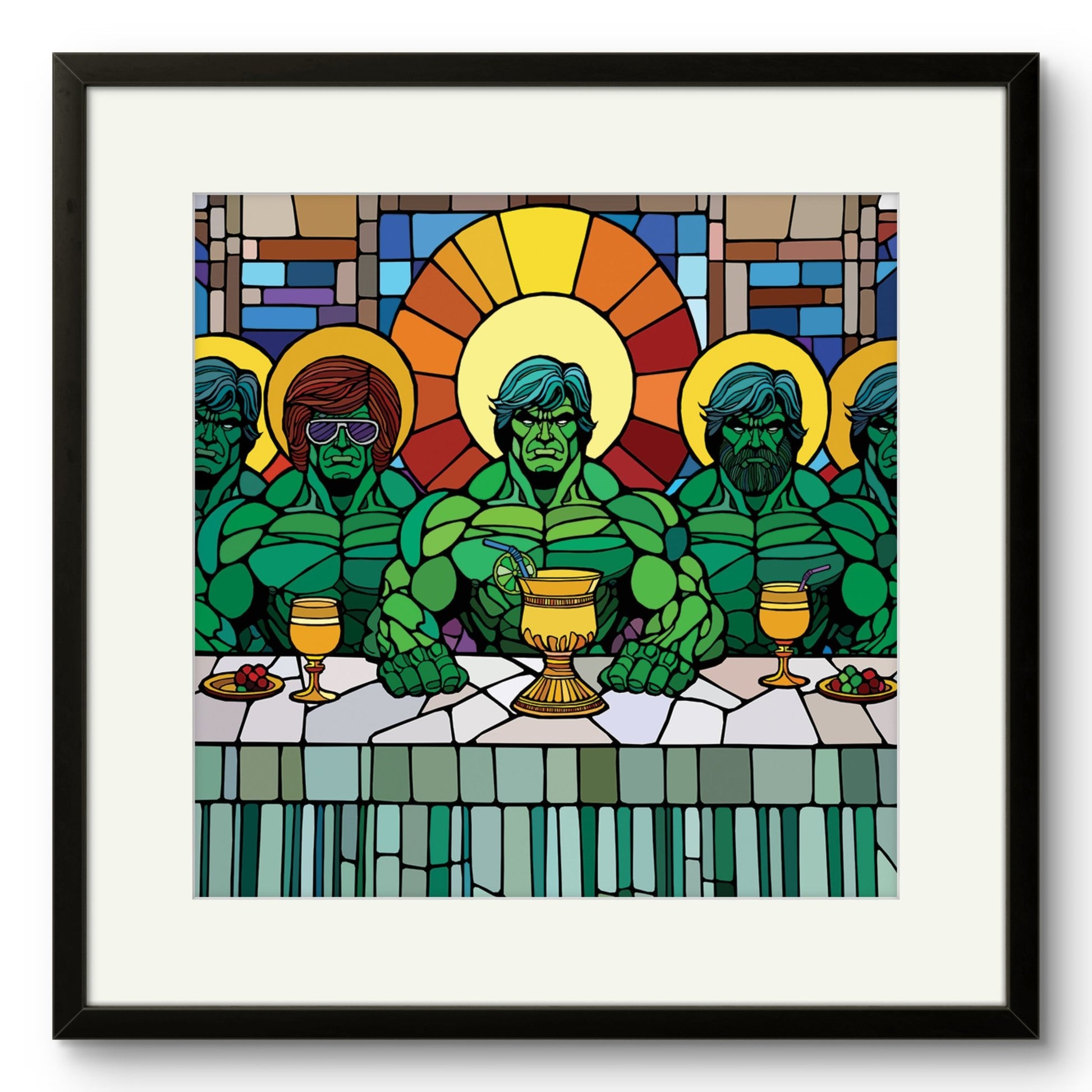Bilde av Ronny Bank "Last Supper" 15X15 cm laget av Ronny Bank, popart kunst fra Galleri2b