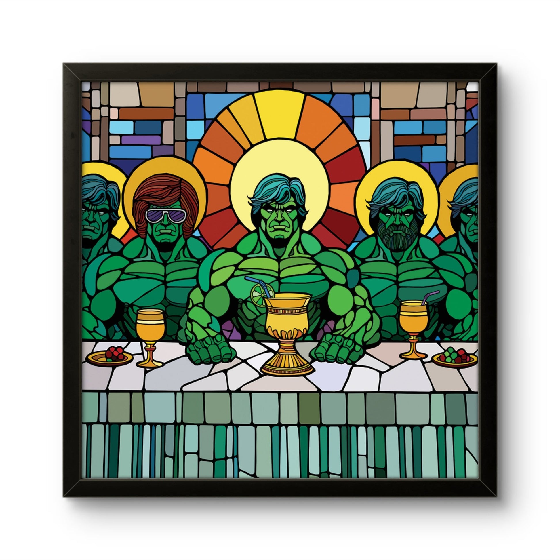 Bilde av Ronny Bank "Last Supper" 15X15 cm laget av Ronny Bank, popart kunst fra Galleri2b