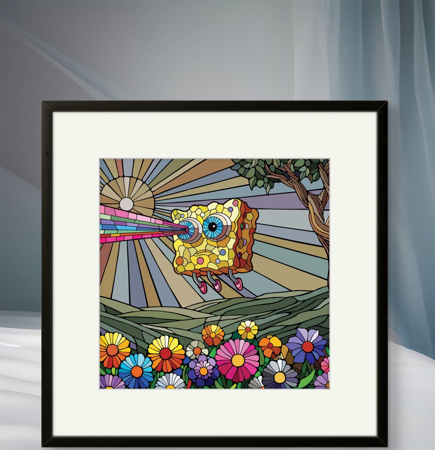 Bilde av Ronny Bank "Lost" 15X15cm laget av Ronny Bank, popart kunst fra Galleri2b