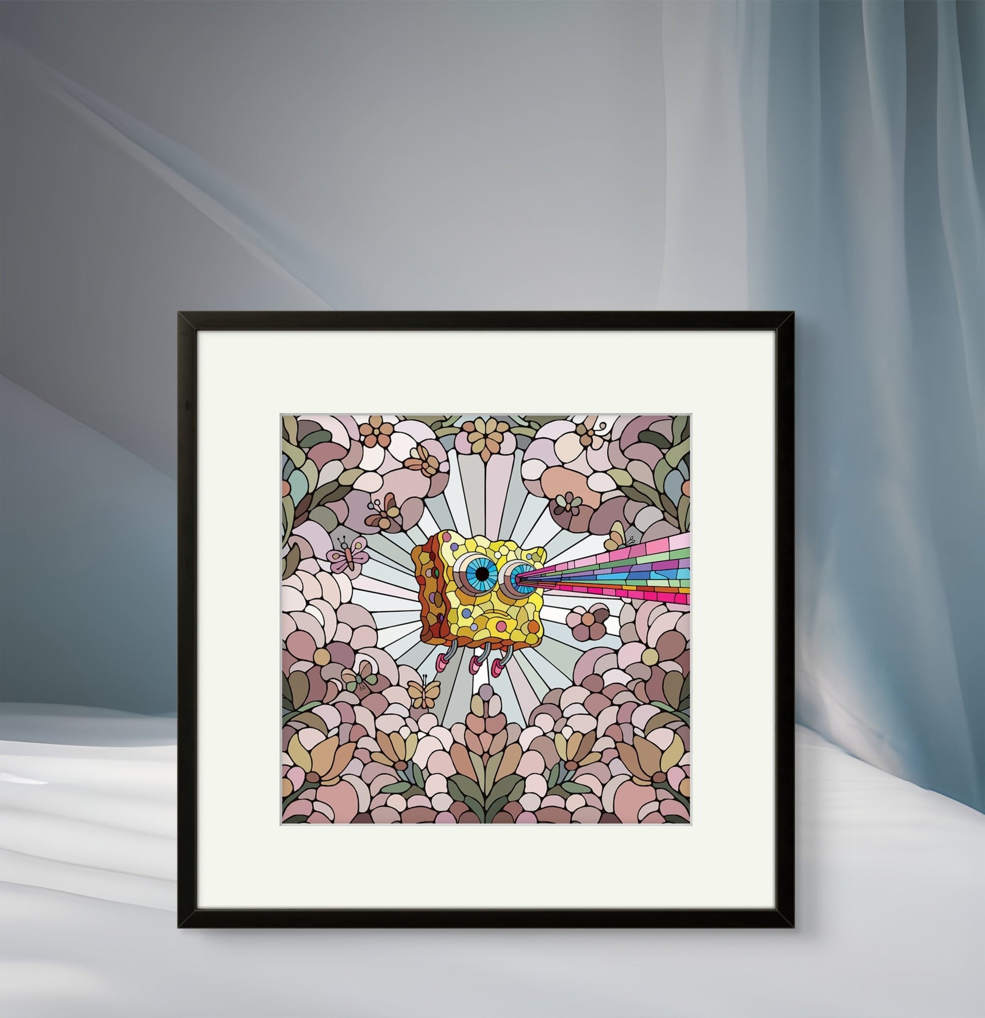 Bilde av Ronny Bank "Lost Again" 15X15cm laget av Ronny Bank, popart kunst fra Galleri2b