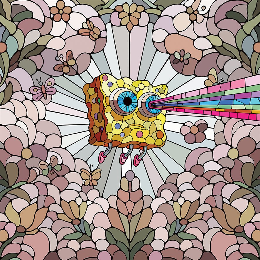 Bilde av Ronny Bank "Lost Again" 15X15cm laget av Ronny Bank, popart kunst fra Galleri2b