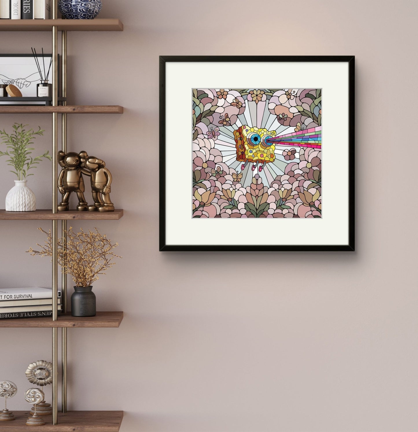 Bilde av Ronny Bank "Lost Again" 15X15cm laget av Ronny Bank, popart kunst fra Galleri2b