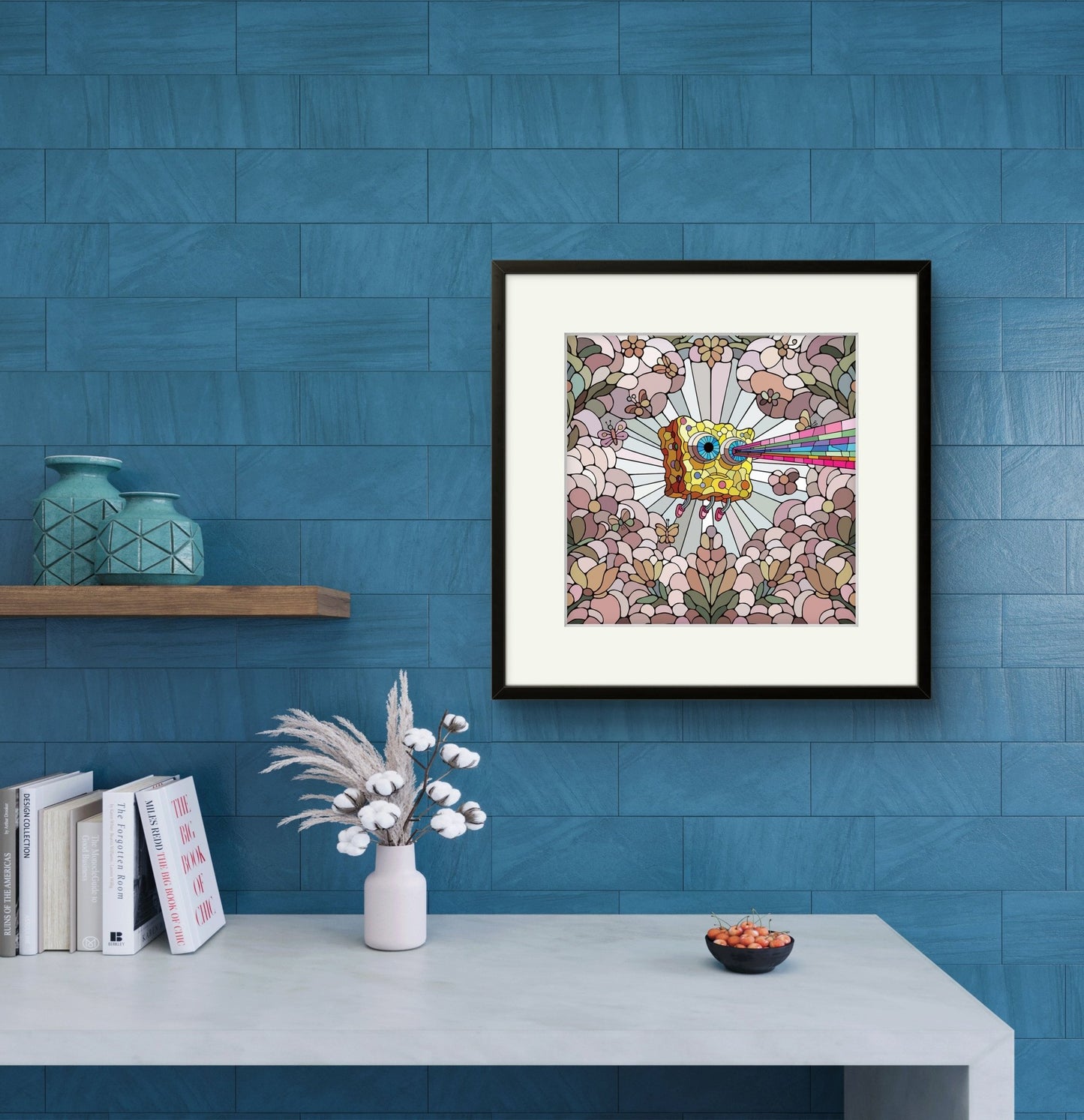 Bilde av Ronny Bank "Lost Again" 15X15cm laget av Ronny Bank, popart kunst fra Galleri2b