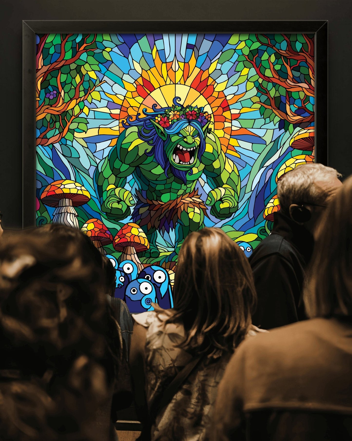 Bilde av Ronny Bank "My little helpers" 90X90 cm laget av Ronny Bank, popart kunst fra Galleri2b