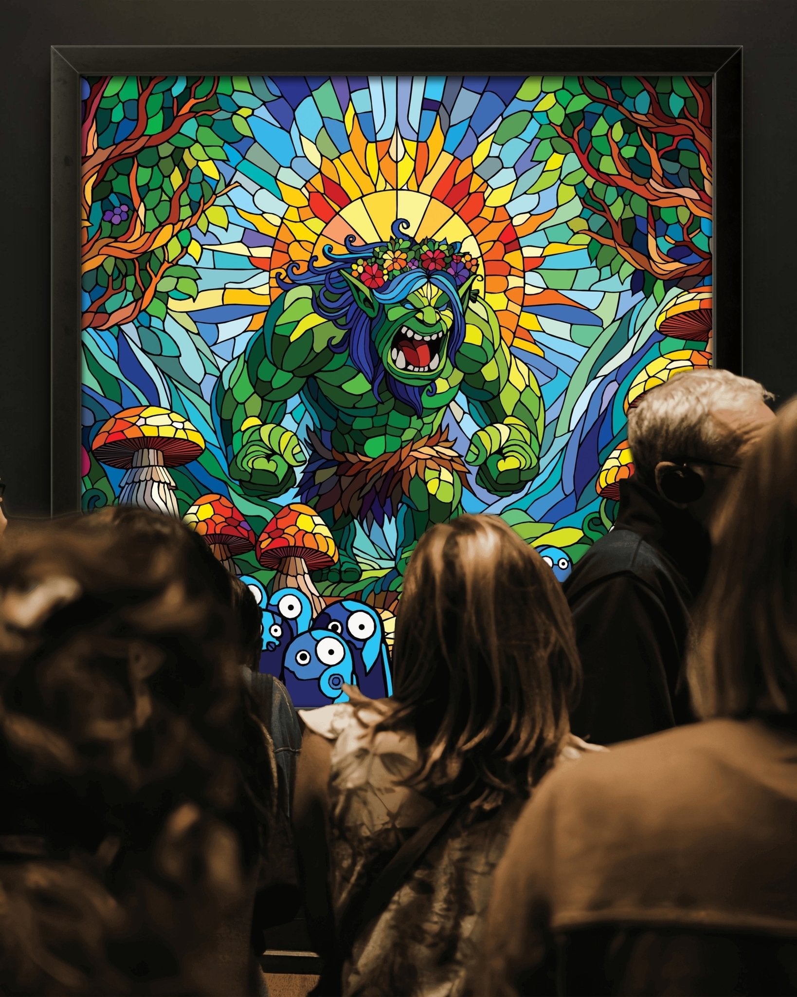 Bilde av Ronny Bank "My little helpers" 90X90 cm laget av Ronny Bank, popart kunst fra Galleri2b