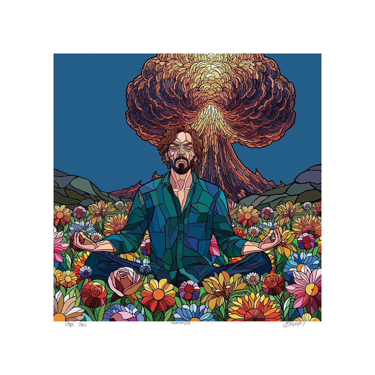 Bilde av Ronny Bank - "Namaste" - 2025 edition laget av Ronny Bank, popart kunst fra Galleri2b