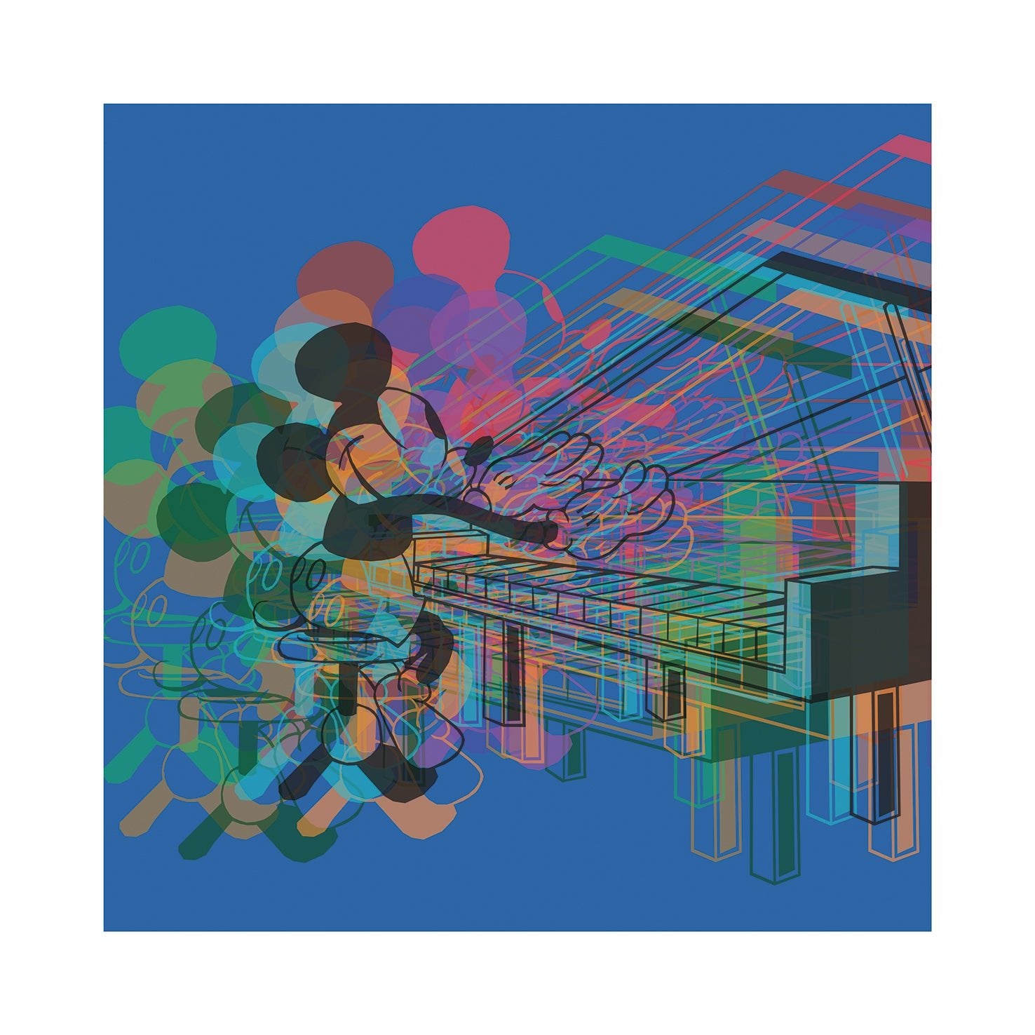 Bilde av Ronny Bank "Piano" laget av Ronny Bank, popart kunst fra Galleri2b