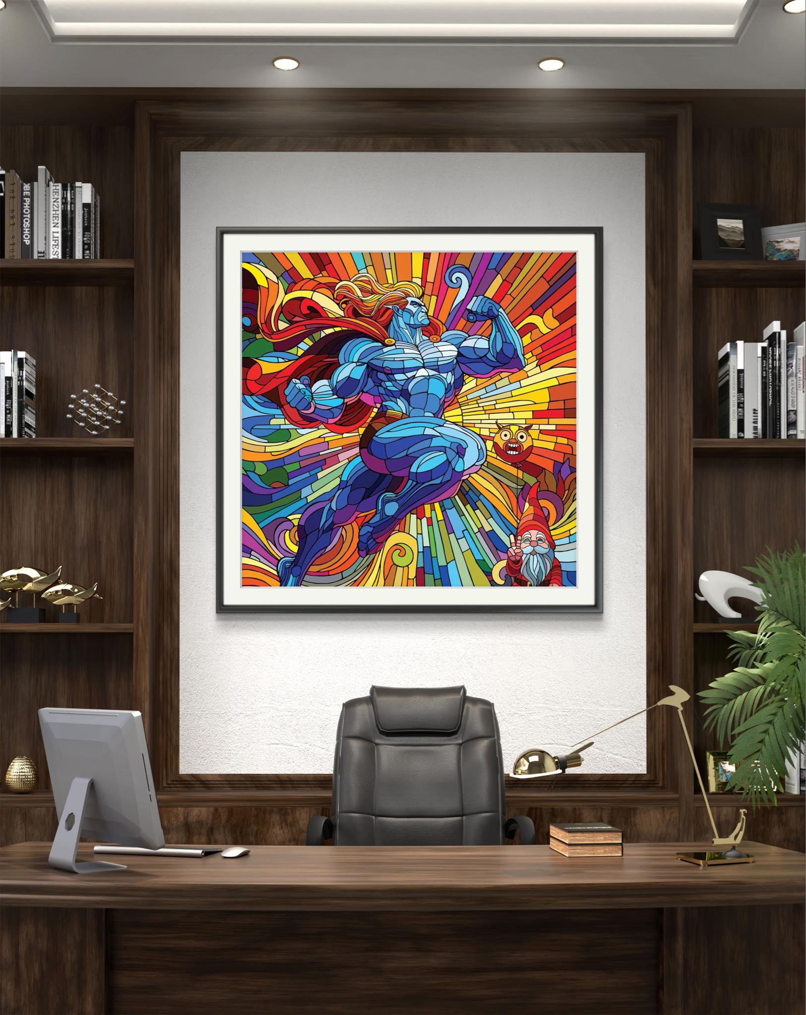 Bilde av Ronny Bank "Praise the lord" 50X50 cm laget av Ronny Bank, popart kunst fra Galleri2b