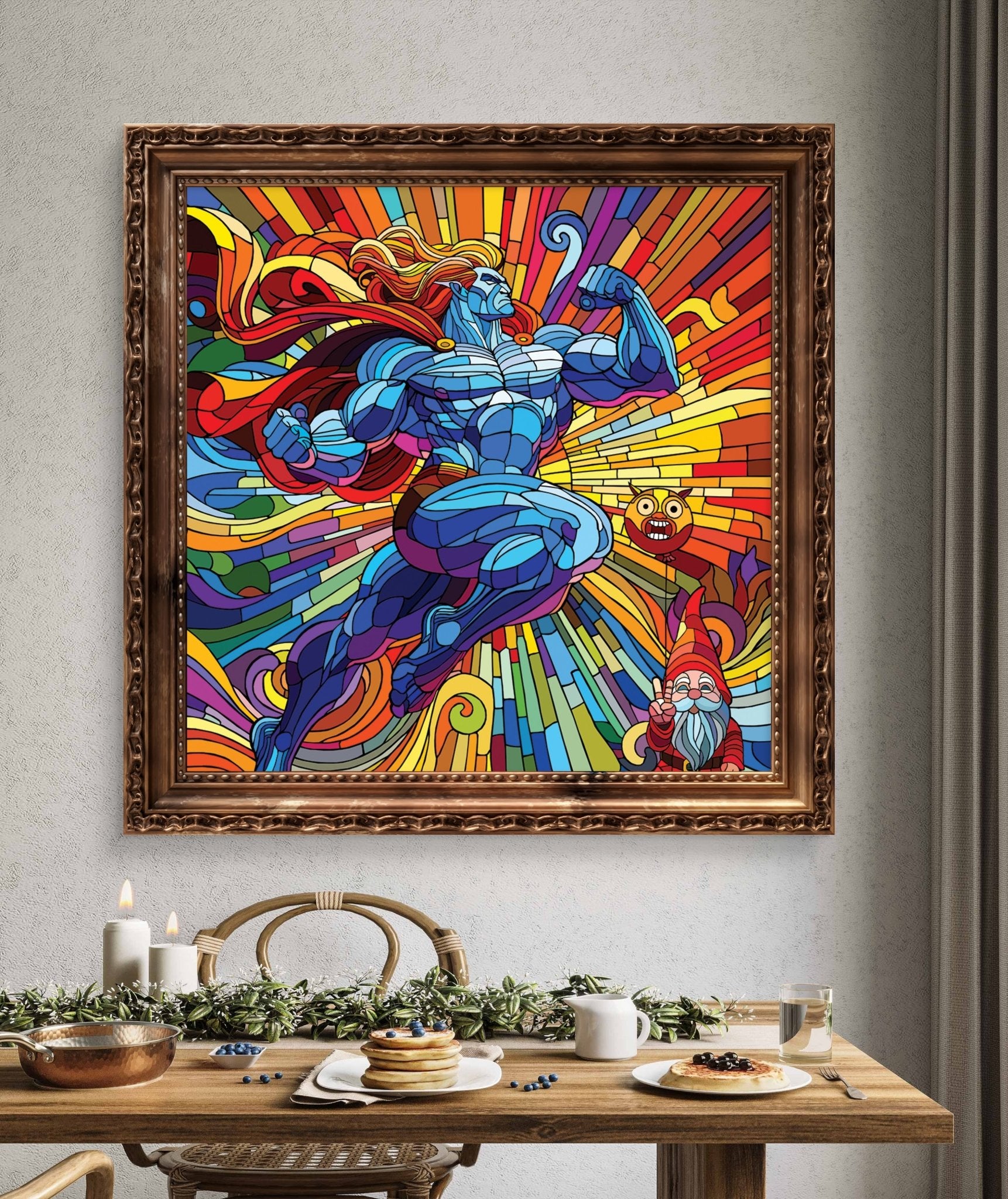 Bilde av Ronny Bank "Praise the lord" 50X50 cm laget av Ronny Bank, popart kunst fra Galleri2b