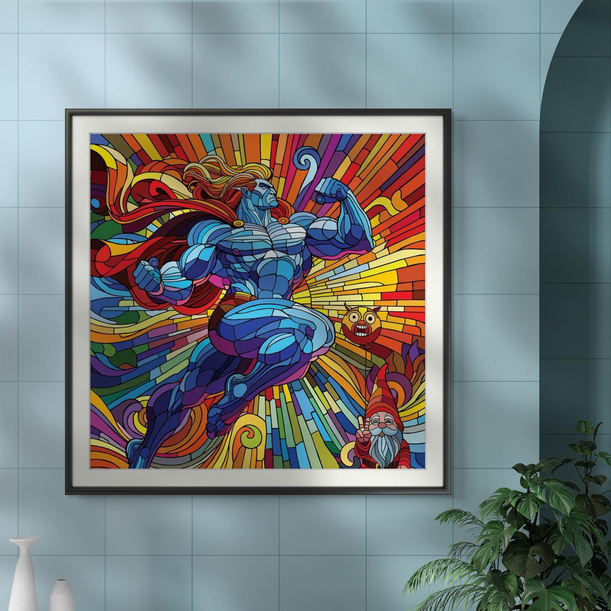 Bilde av Ronny Bank "Praise the lord" 50X50 cm laget av Ronny Bank, popart kunst fra Galleri2b