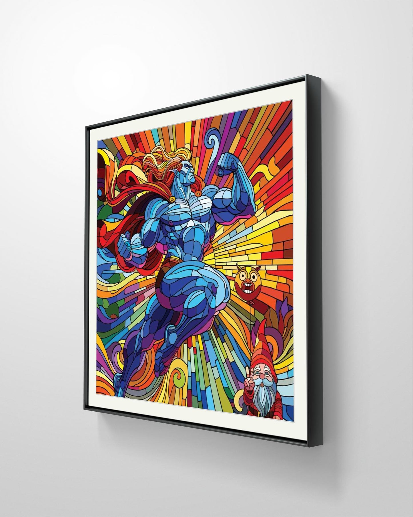 Bilde av Ronny Bank "Praise the lord" 50X50 cm laget av Ronny Bank, popart kunst fra Galleri2b