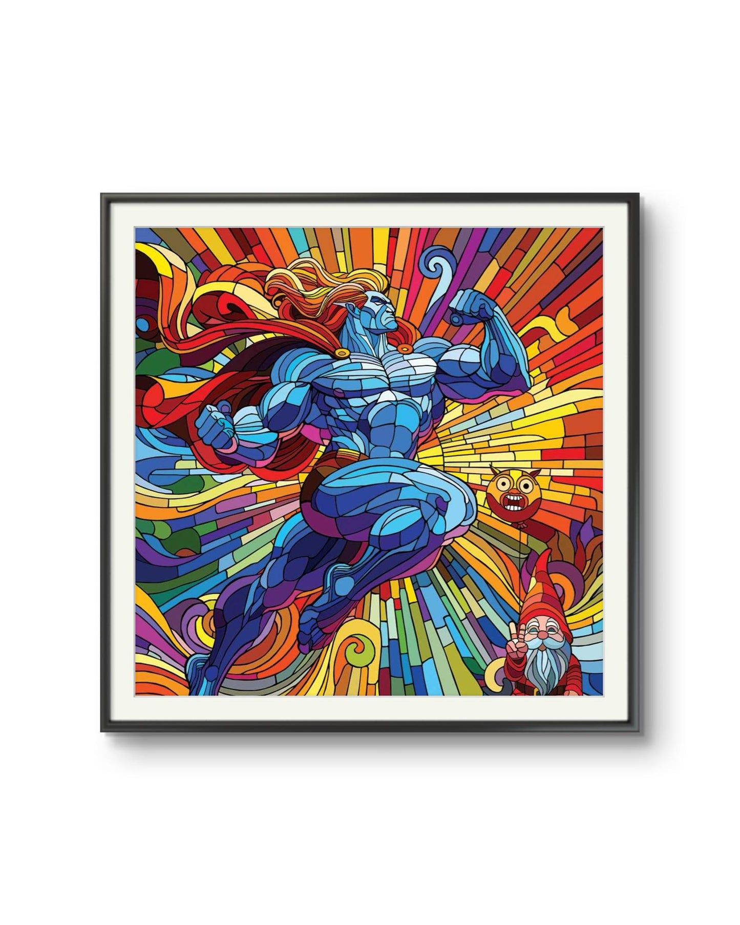 Bilde av Ronny Bank "Praise the lord" 50X50 cm laget av Ronny Bank, popart kunst fra Galleri2b