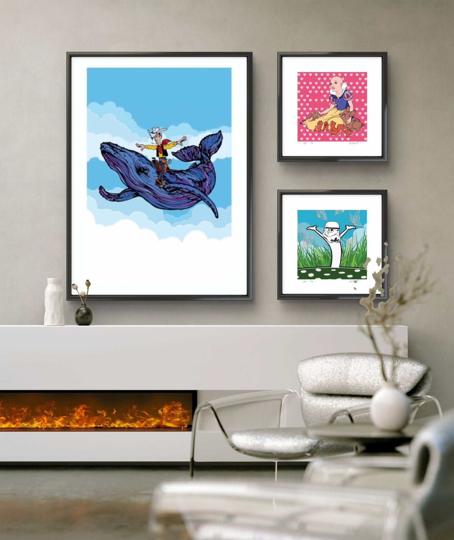 Bilde av Ronny Bank "Pur lykke" laget av Ronny Bank, popart kunst fra Galleri2b