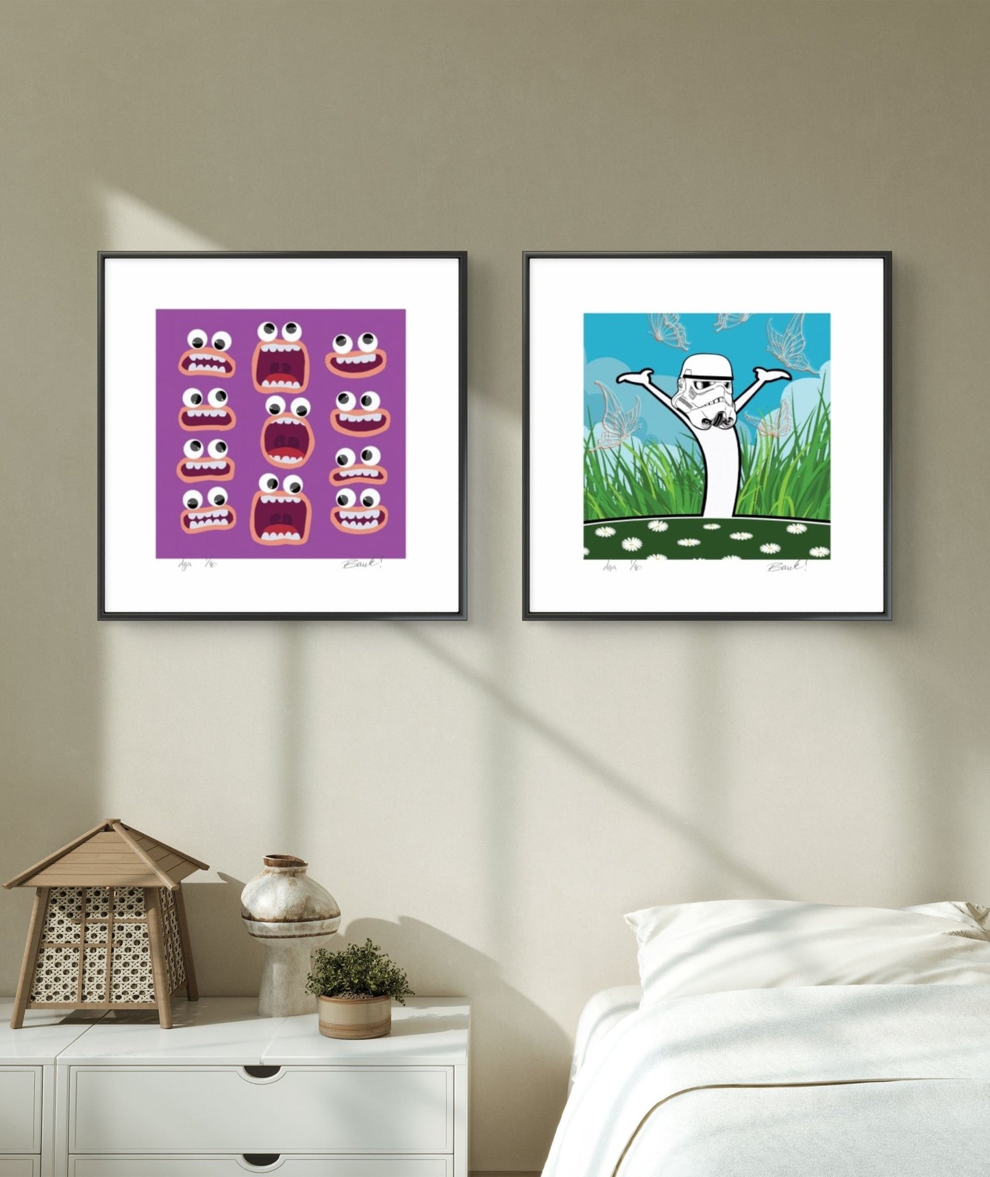 Bilde av Ronny Bank "Pur lykke" laget av Ronny Bank, popart kunst fra Galleri2b