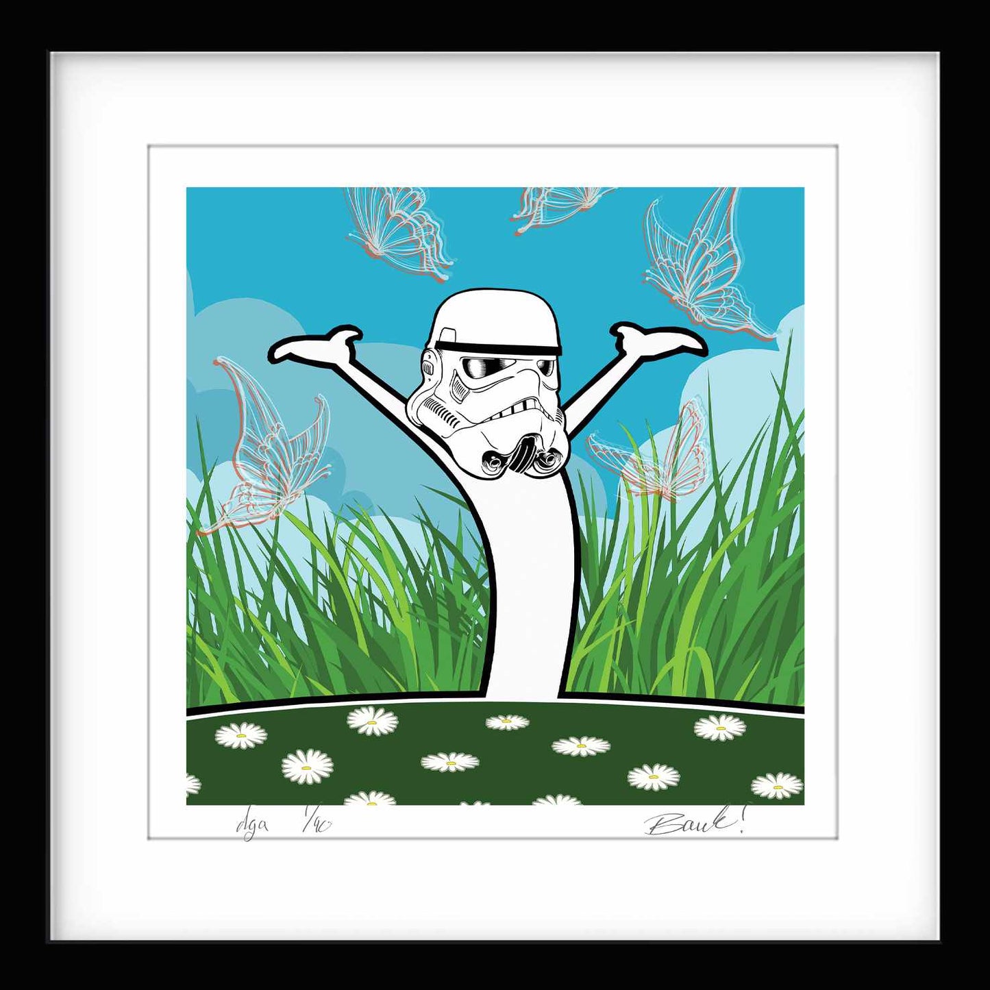 Bilde av Ronny Bank "Pur lykke" laget av Ronny Bank, popart kunst fra Galleri2b