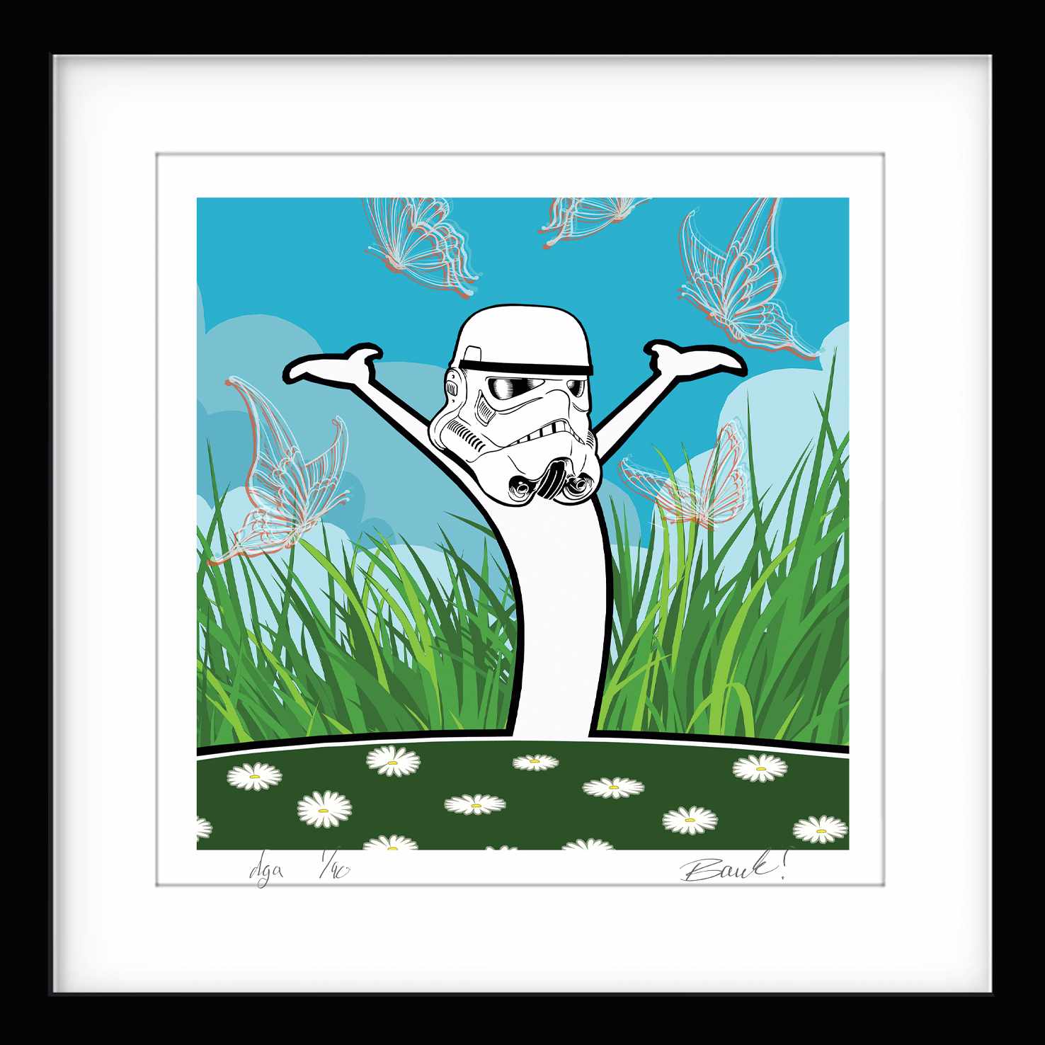 Bilde av Ronny Bank "Pur lykke" laget av Ronny Bank, popart kunst fra Galleri2b