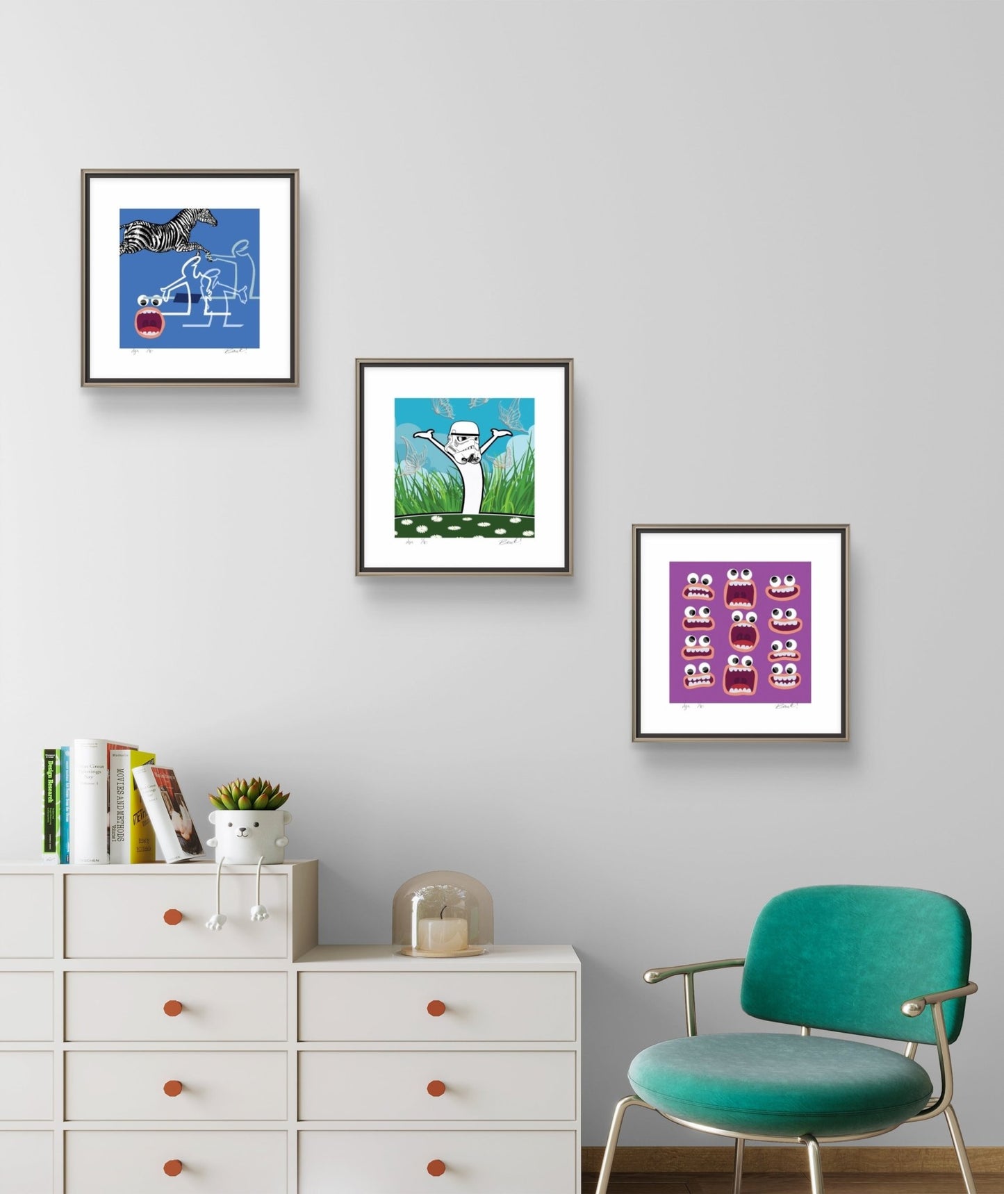 Bilde av Ronny Bank "Pur lykke" laget av Ronny Bank, popart kunst fra Galleri2b