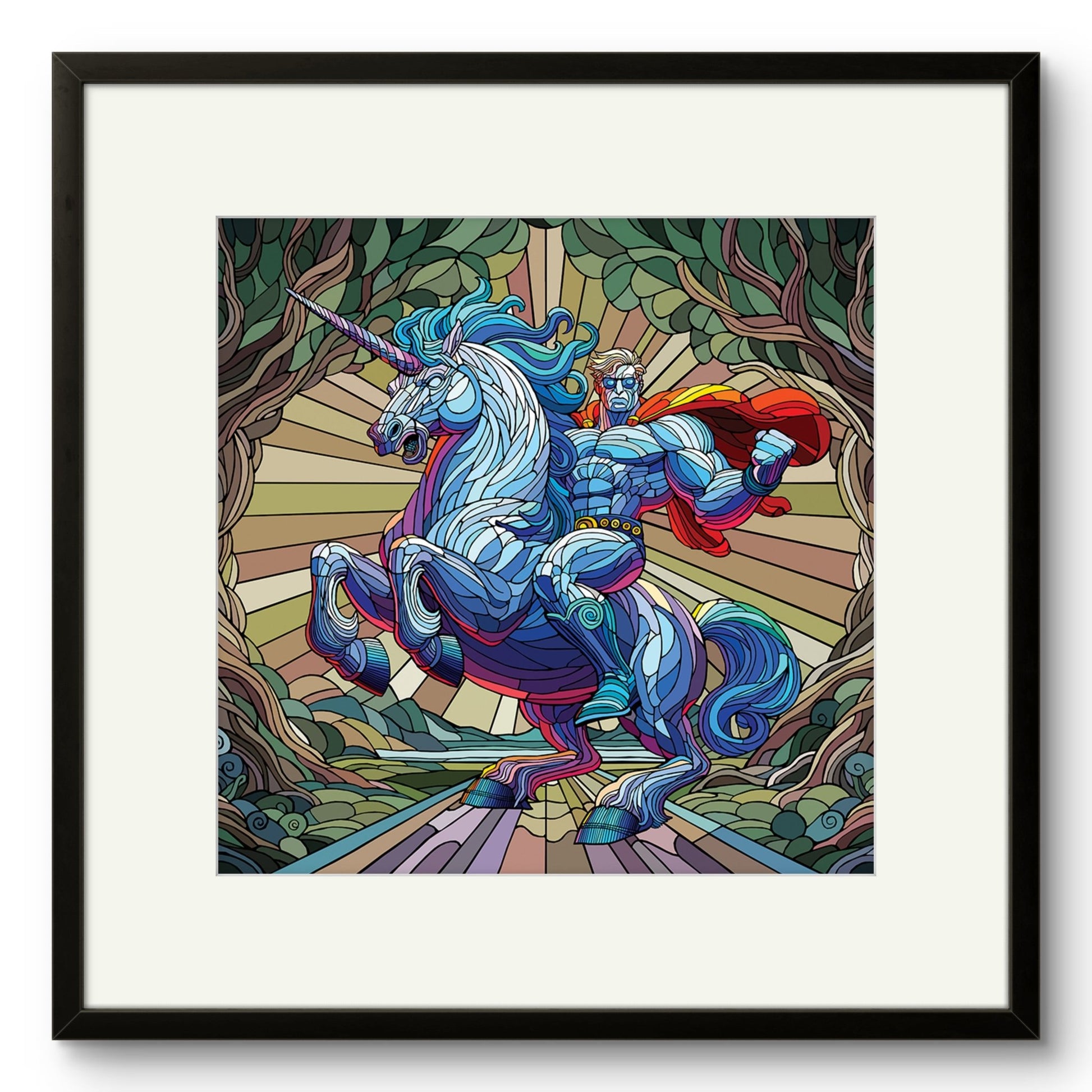 Bilde av Ronny Bank "Silverrider" 15X15cm laget av Ronny Bank, popart kunst fra Galleri2b