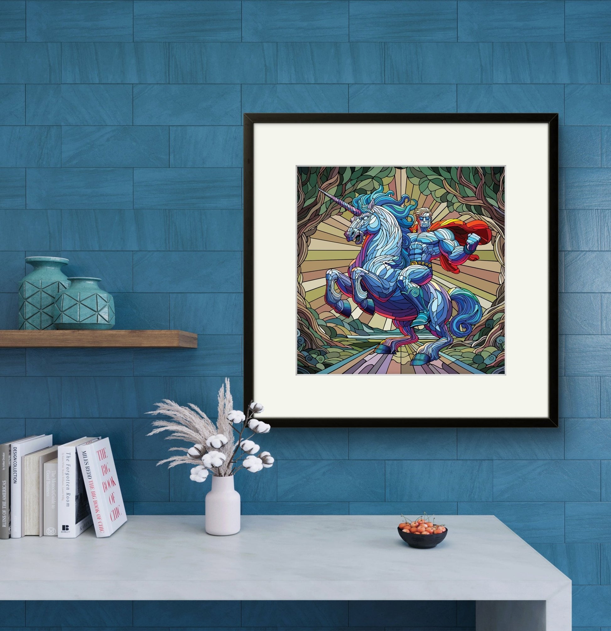 Bilde av Ronny Bank "Silverrider" 15X15cm laget av Ronny Bank, popart kunst fra Galleri2b