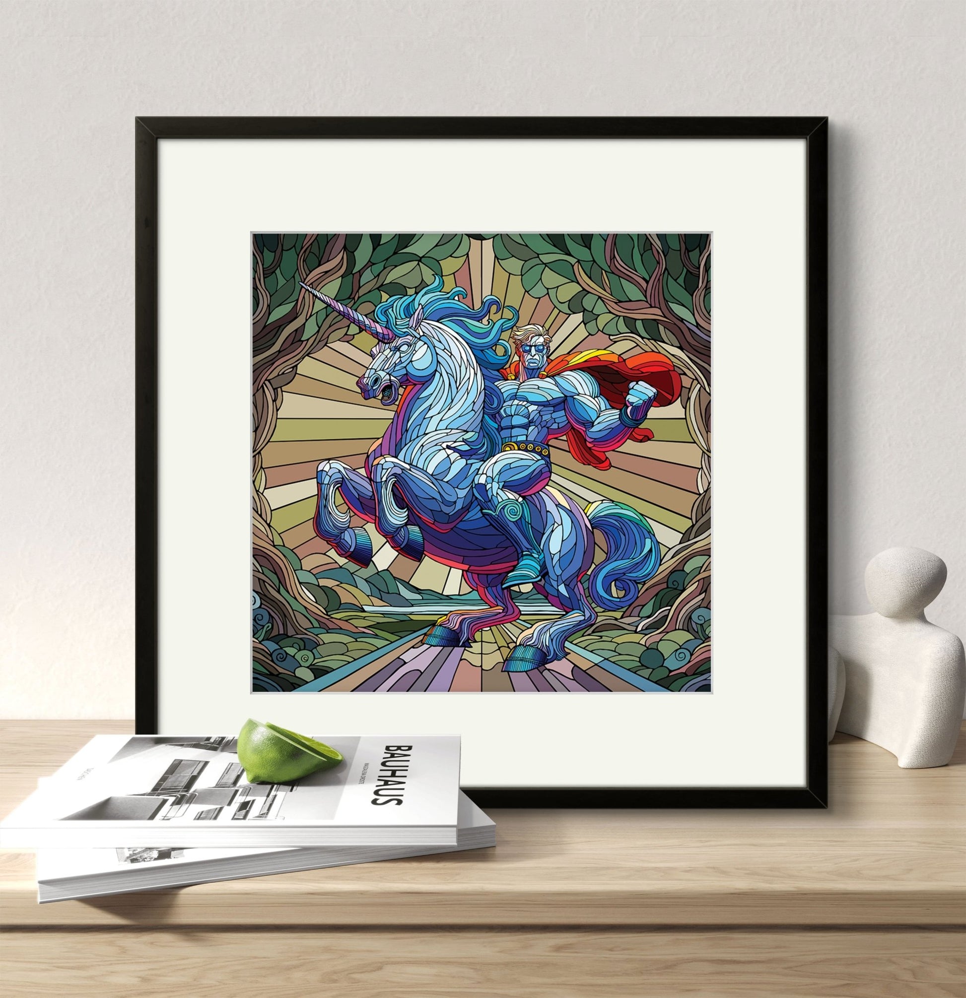 Bilde av Ronny Bank "Silverrider" 15X15cm laget av Ronny Bank, popart kunst fra Galleri2b