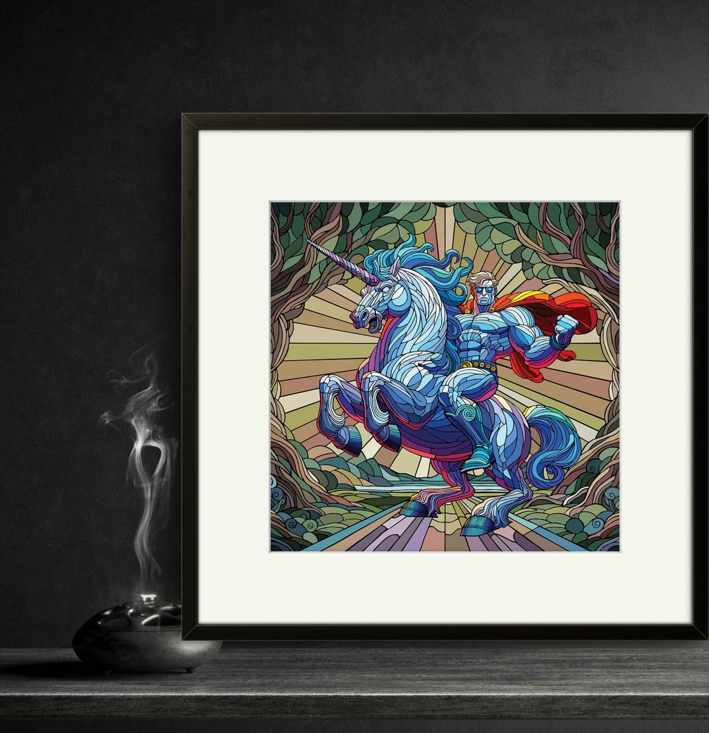 Bilde av Ronny Bank "Silverrider" 15X15cm laget av Ronny Bank, popart kunst fra Galleri2b