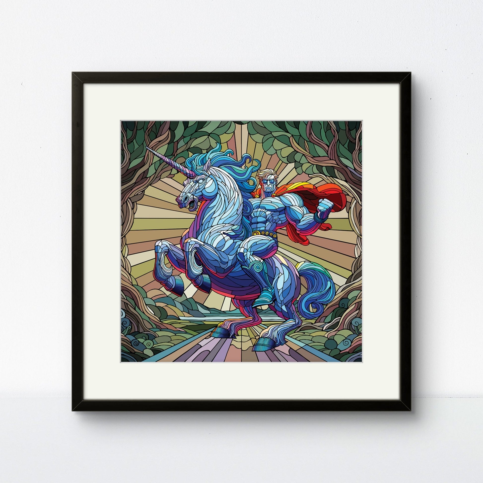 Bilde av Ronny Bank "Silverrider" 15X15cm laget av Ronny Bank, popart kunst fra Galleri2b