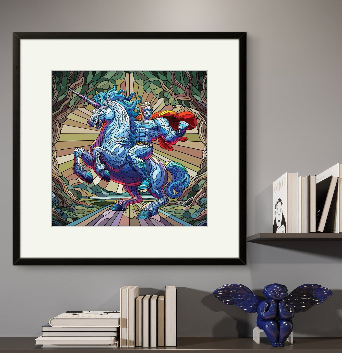 Bilde av Ronny Bank "Silverrider" 15X15cm laget av Ronny Bank, popart kunst fra Galleri2b