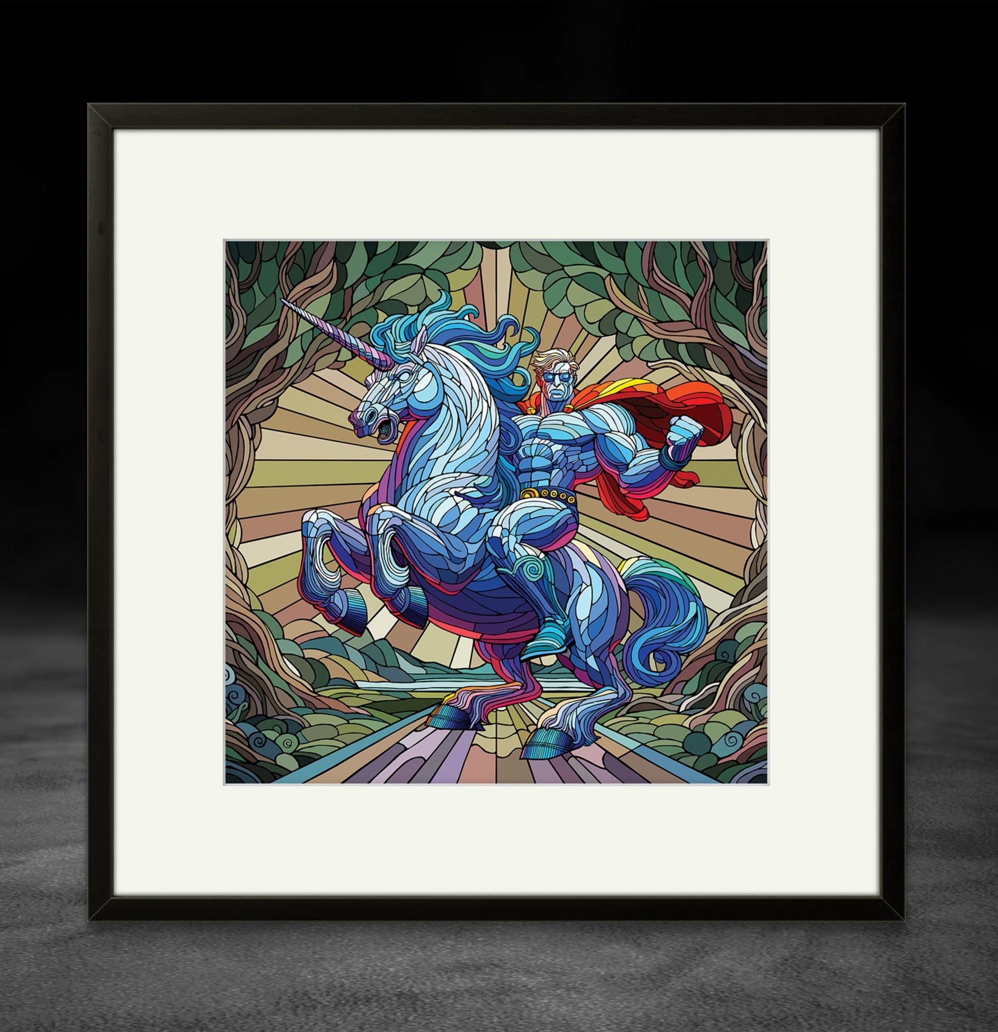 Bilde av Ronny Bank "Silverrider" 15X15cm laget av Ronny Bank, popart kunst fra Galleri2b