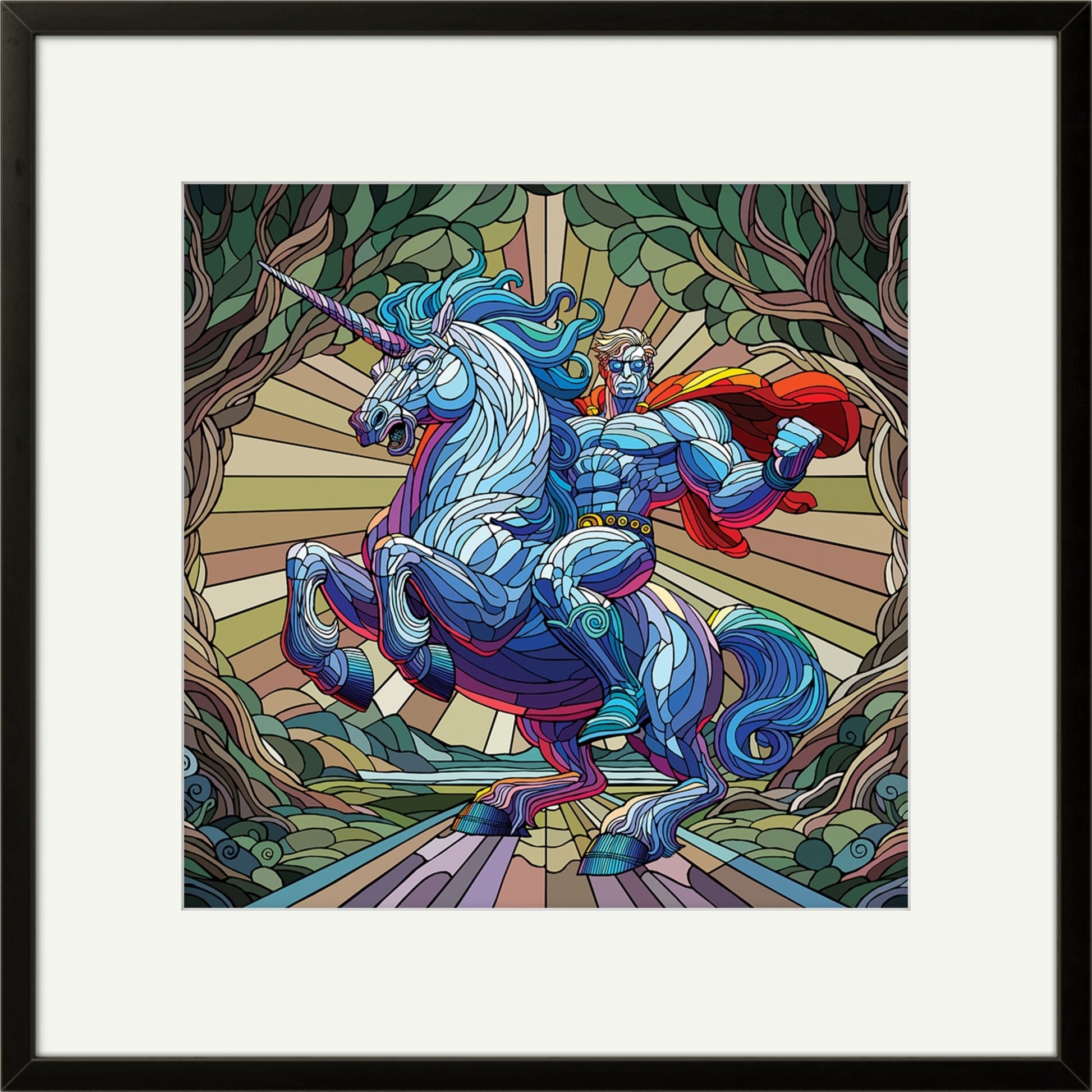 Bilde av Ronny Bank "Silverrider" 15X15cm laget av Ronny Bank, popart kunst fra Galleri2b