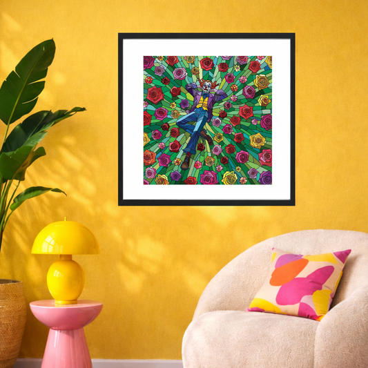 Bilde av Ronny Bank "Somewhere over the rainbow" 50X50cm laget av Ronny Bank, popart kunst fra Galleri2b