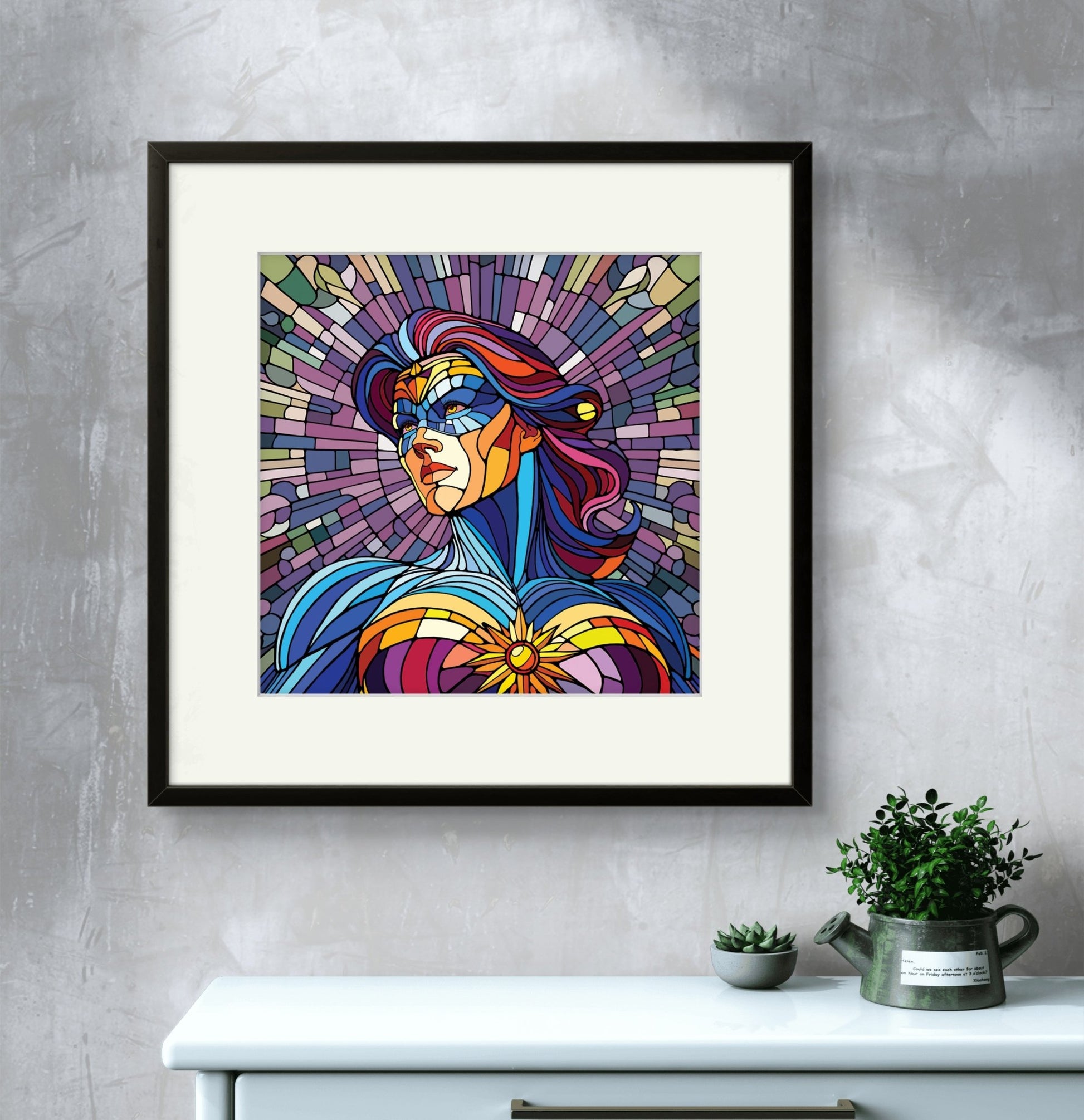 Bilde av Ronny Bank "The Strongest Sex" 15X15cm laget av Ronny Bank, popart kunst fra Galleri2b