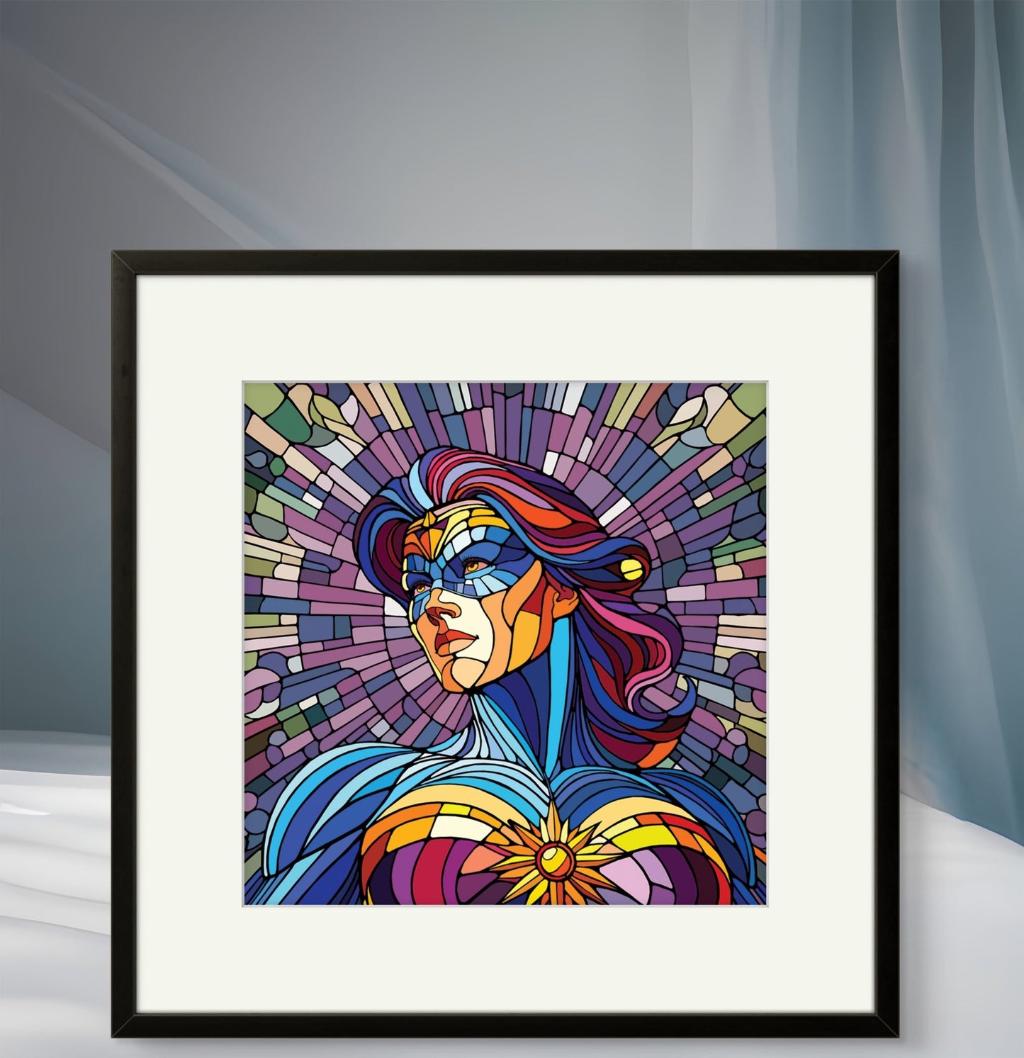 Bilde av Ronny Bank "The Strongest Sex" 15X15cm laget av Ronny Bank, popart kunst fra Galleri2b