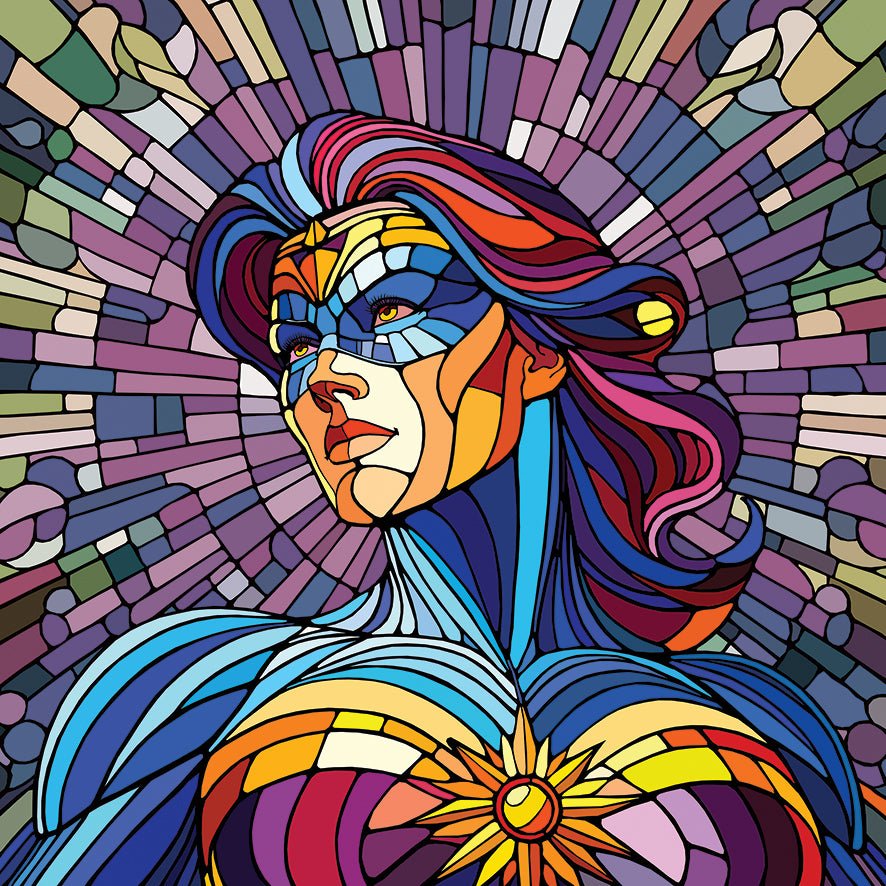 Bilde av Ronny Bank "The Strongest Sex" 15X15cm laget av Ronny Bank, popart kunst fra Galleri2b