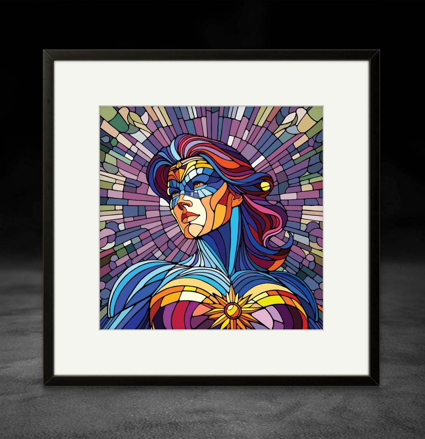 Bilde av Ronny Bank "The Strongest Sex" 15X15cm laget av Ronny Bank, popart kunst fra Galleri2b