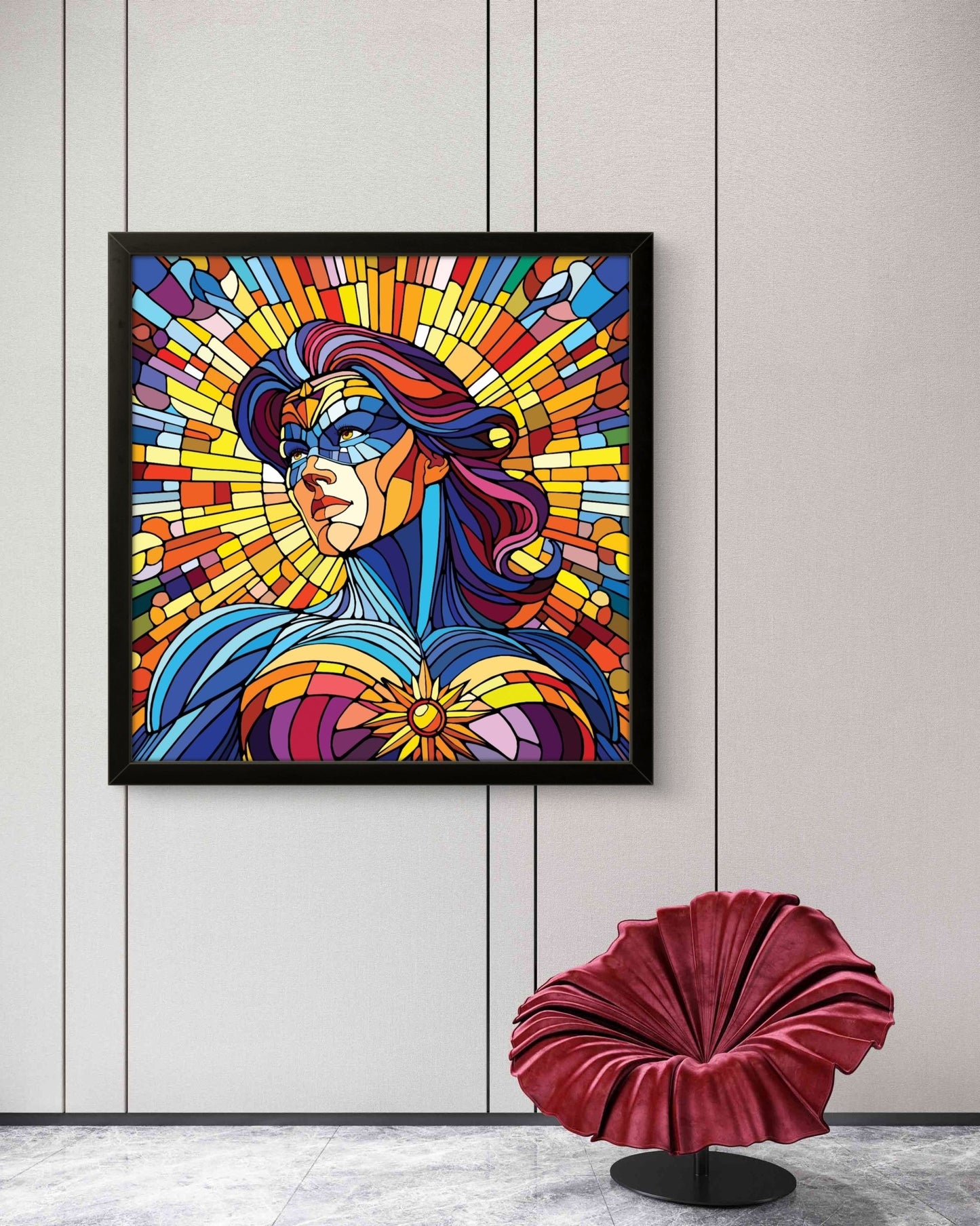 Bilde av Ronny Bank "The Strongest Sex" 90X90cm laget av Ronny Bank, popart kunst fra Galleri2b