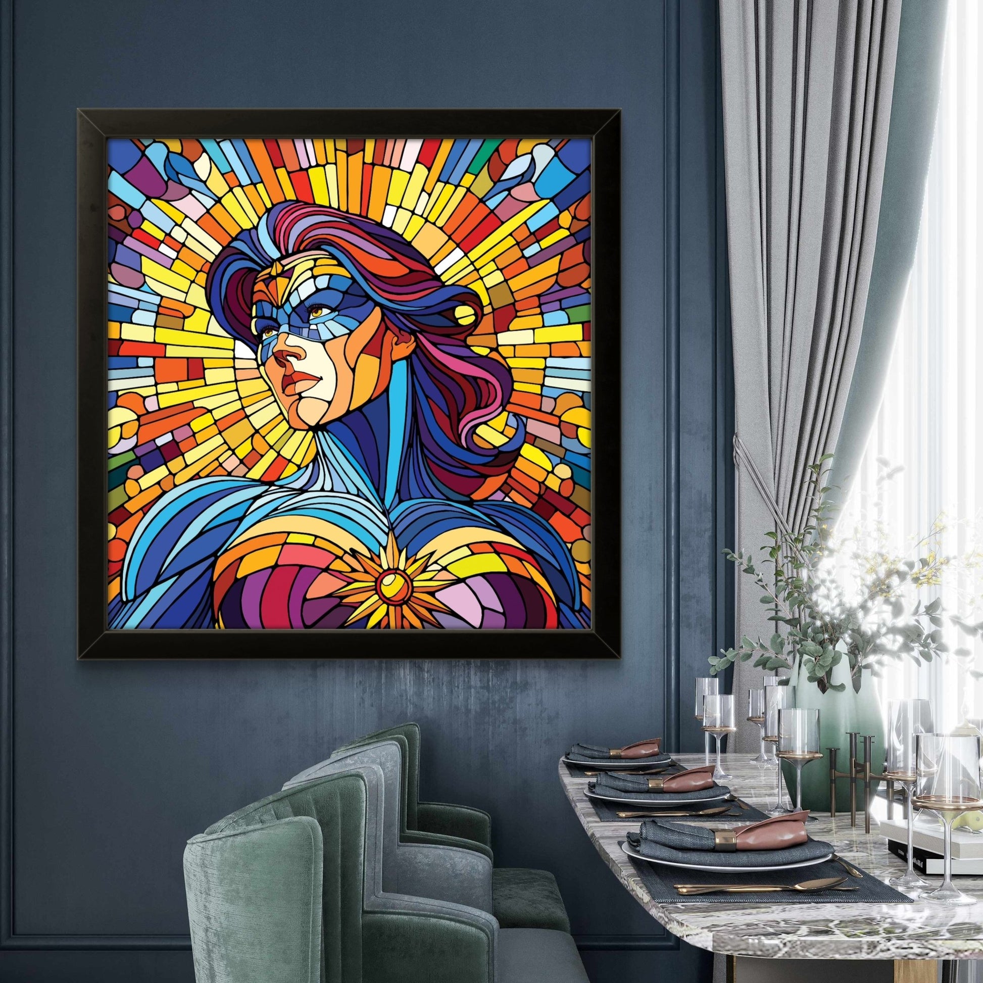 Bilde av Ronny Bank "The Strongest Sex" 90X90cm laget av Ronny Bank, popart kunst fra Galleri2b