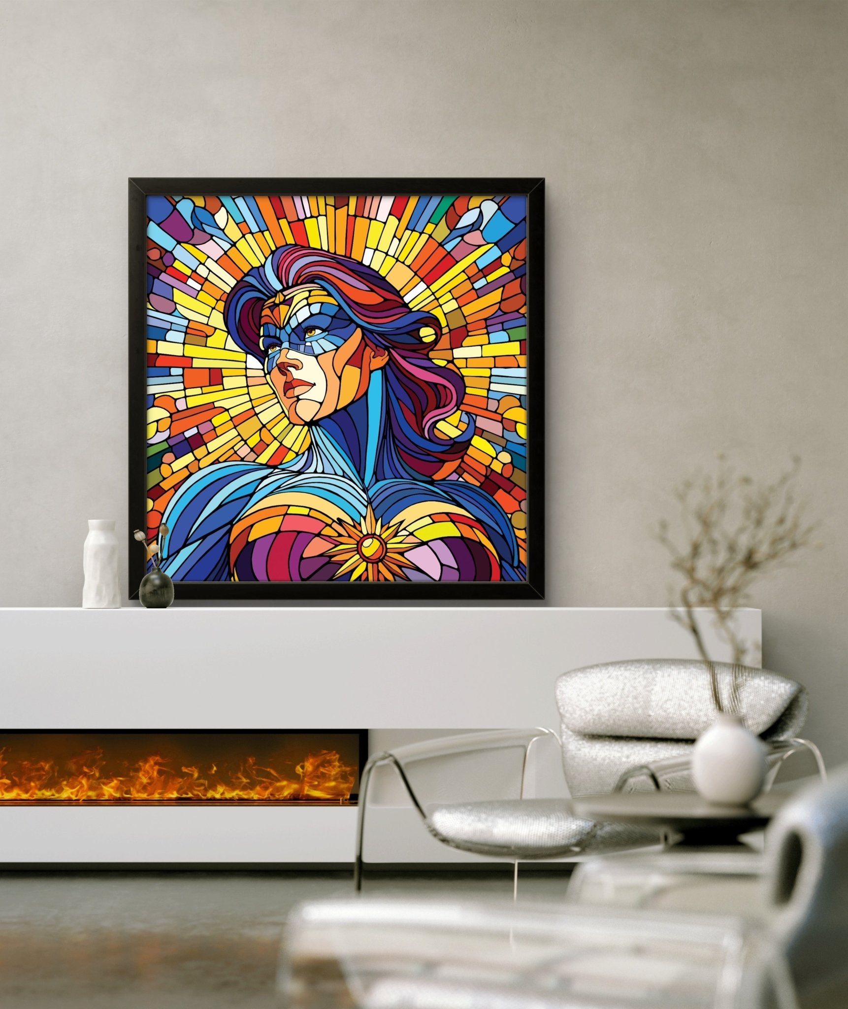 Bilde av Ronny Bank "The Strongest Sex" 90X90cm laget av Ronny Bank, popart kunst fra Galleri2b