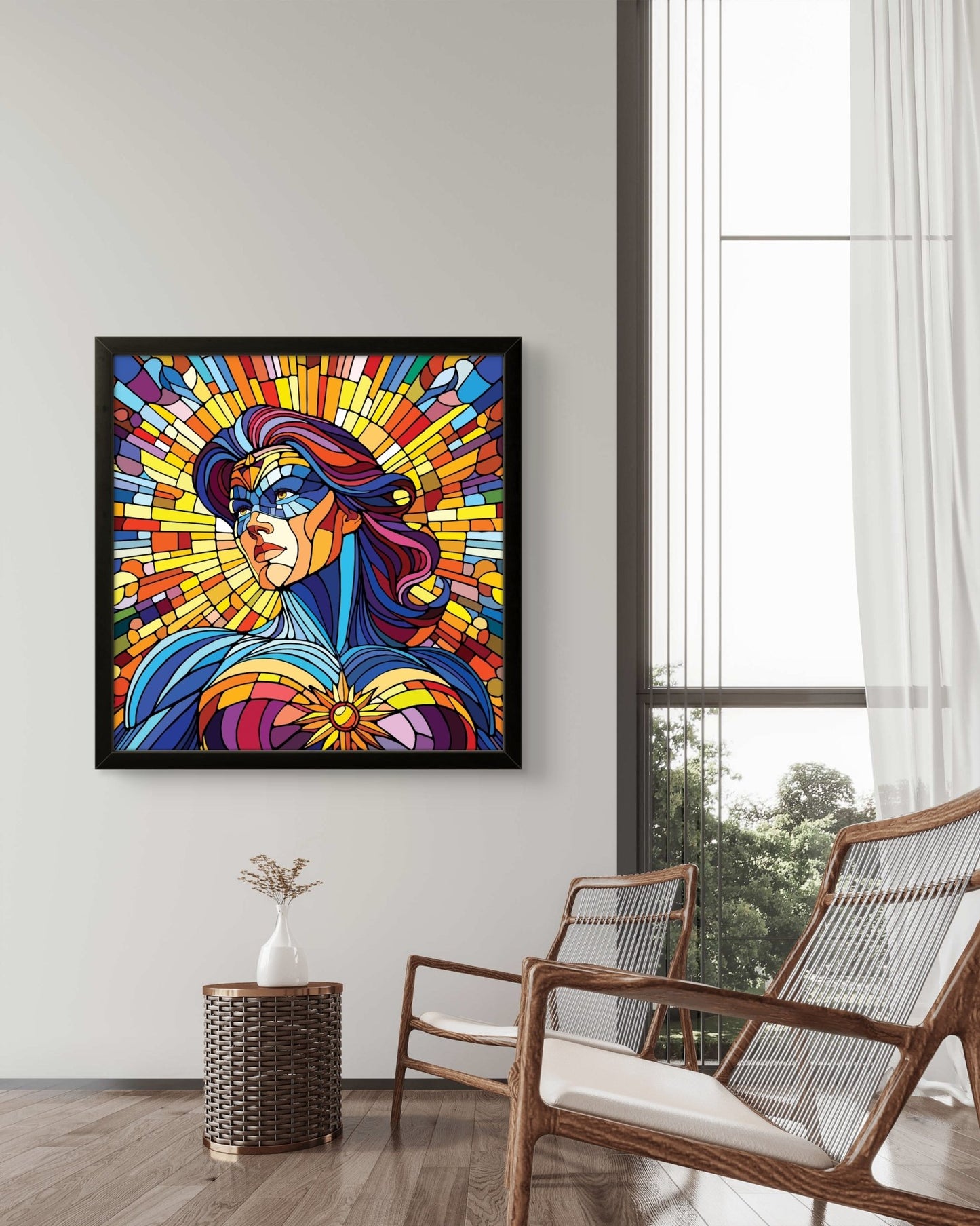 Bilde av Ronny Bank "The Strongest Sex" 90X90cm laget av Ronny Bank, popart kunst fra Galleri2b