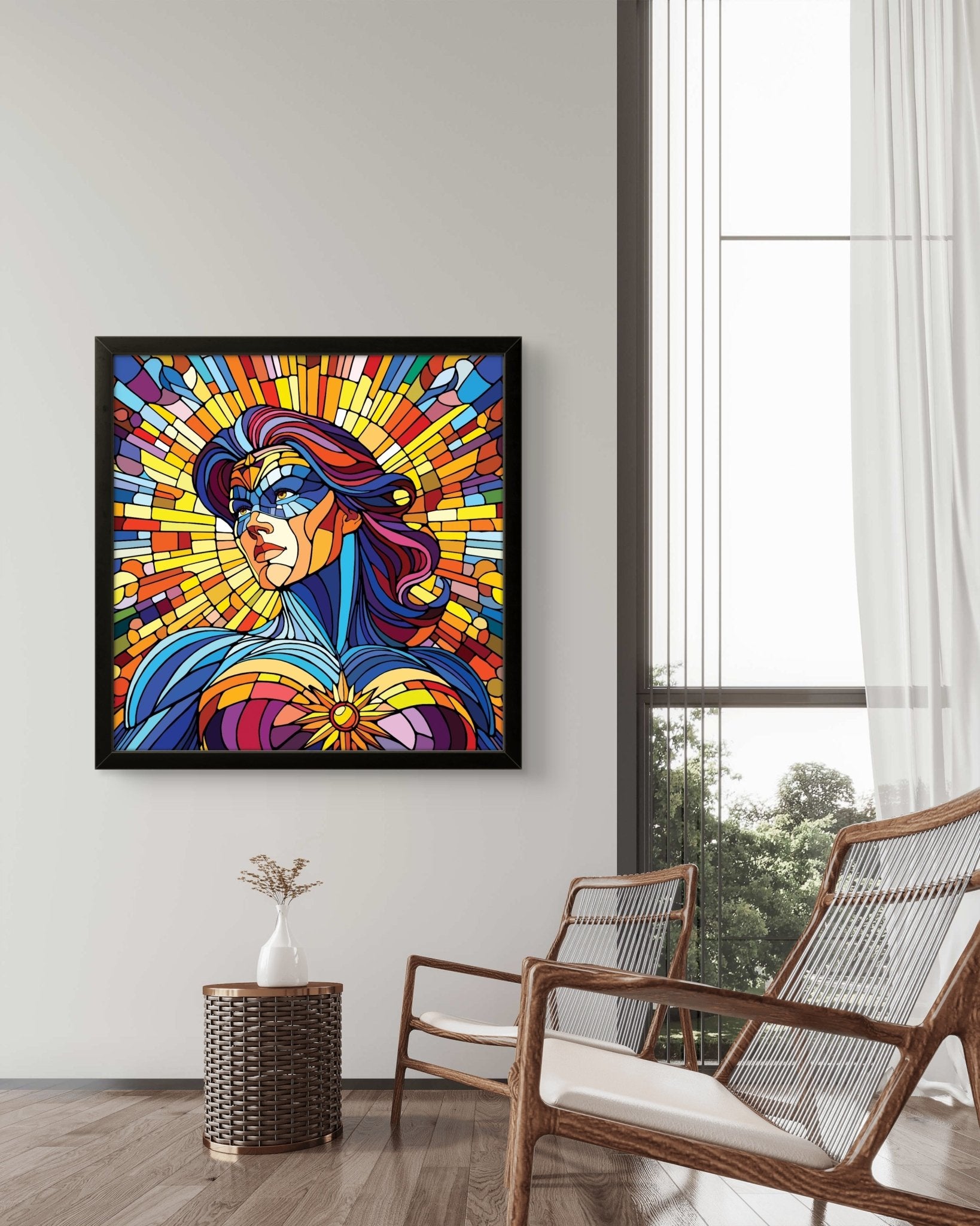 Bilde av Ronny Bank "The Strongest Sex" 90X90cm laget av Ronny Bank, popart kunst fra Galleri2b