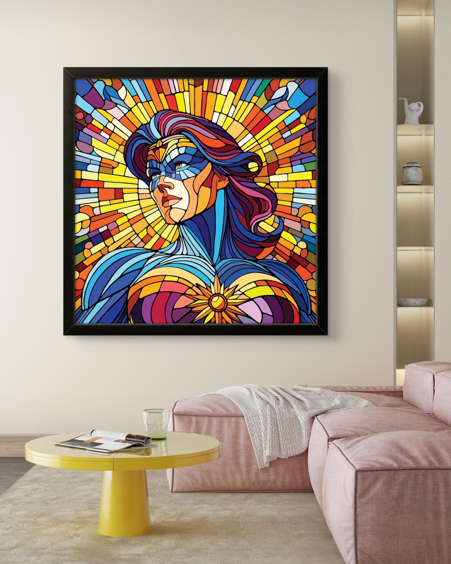 Bilde av Ronny Bank "The Strongest Sex" 90X90cm laget av Ronny Bank, popart kunst fra Galleri2b