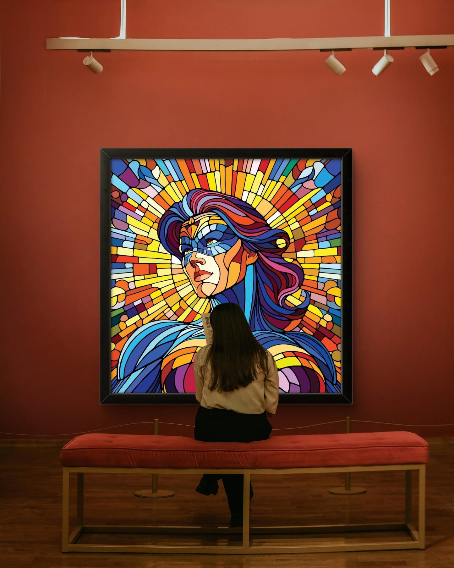 Bilde av Ronny Bank "The Strongest Sex" 90X90cm laget av Ronny Bank, popart kunst fra Galleri2b