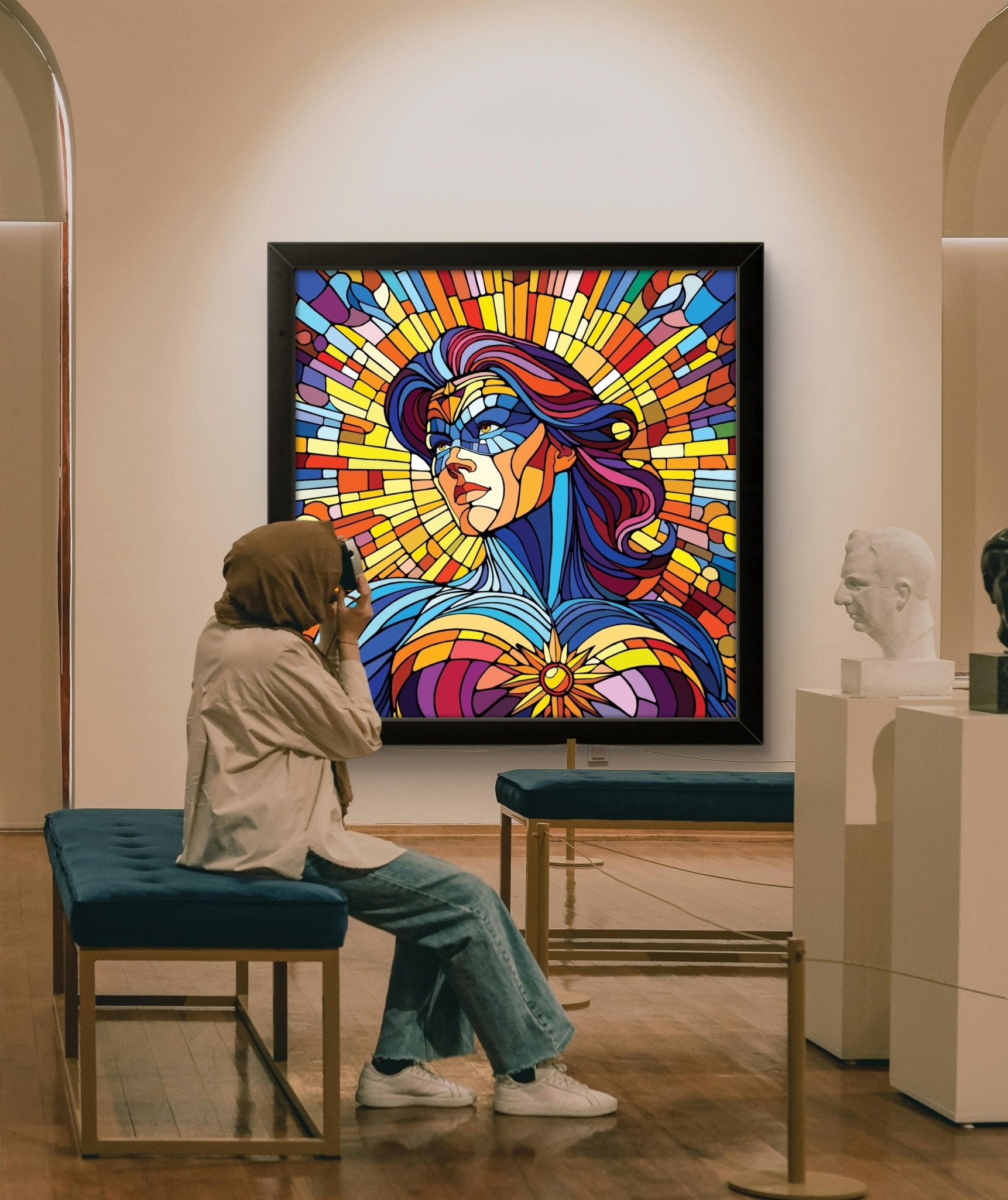 Bilde av Ronny Bank "The Strongest Sex" 90X90cm laget av Ronny Bank, popart kunst fra Galleri2b