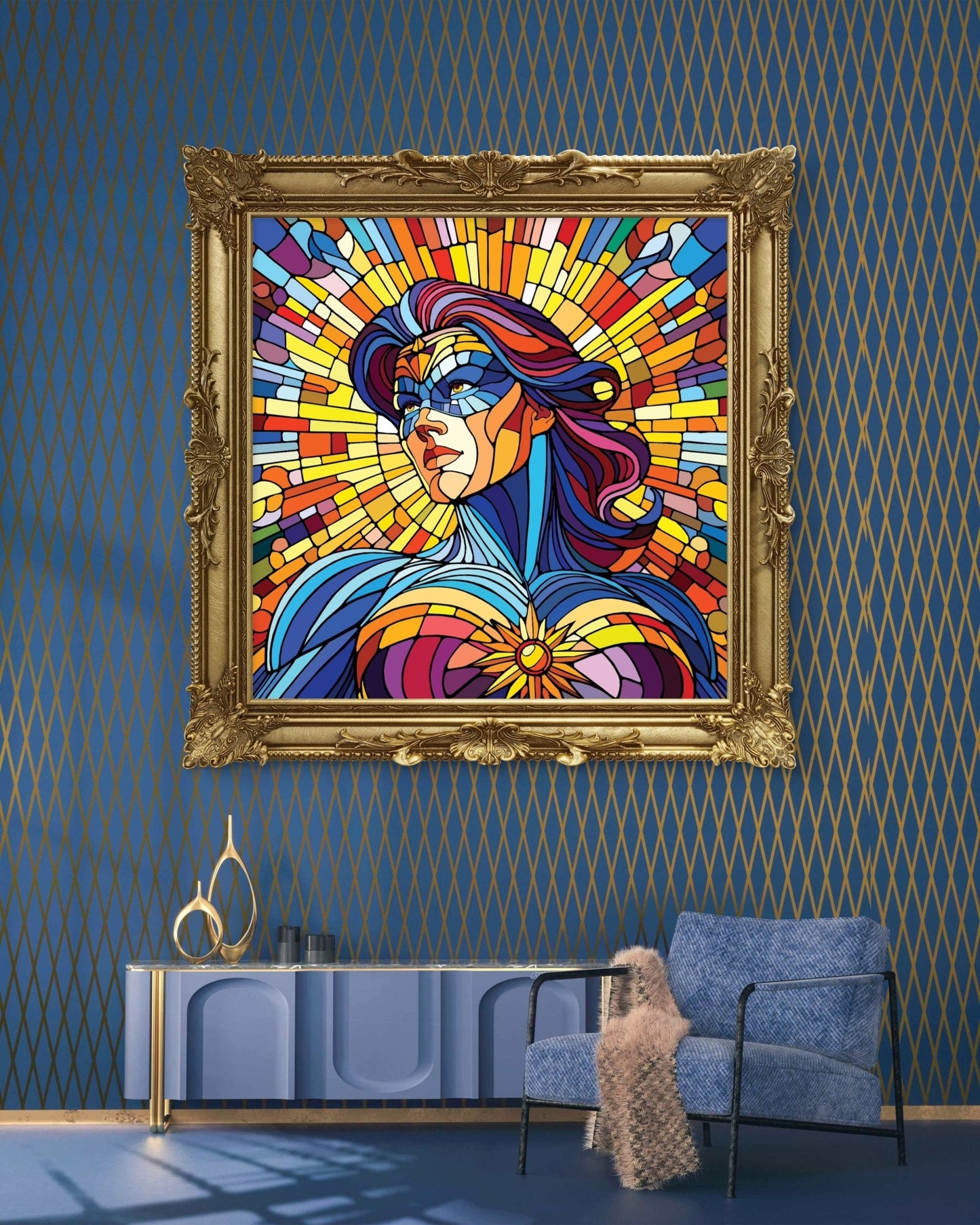 Bilde av Ronny Bank "The Strongest Sex" 90X90cm laget av Ronny Bank, popart kunst fra Galleri2b