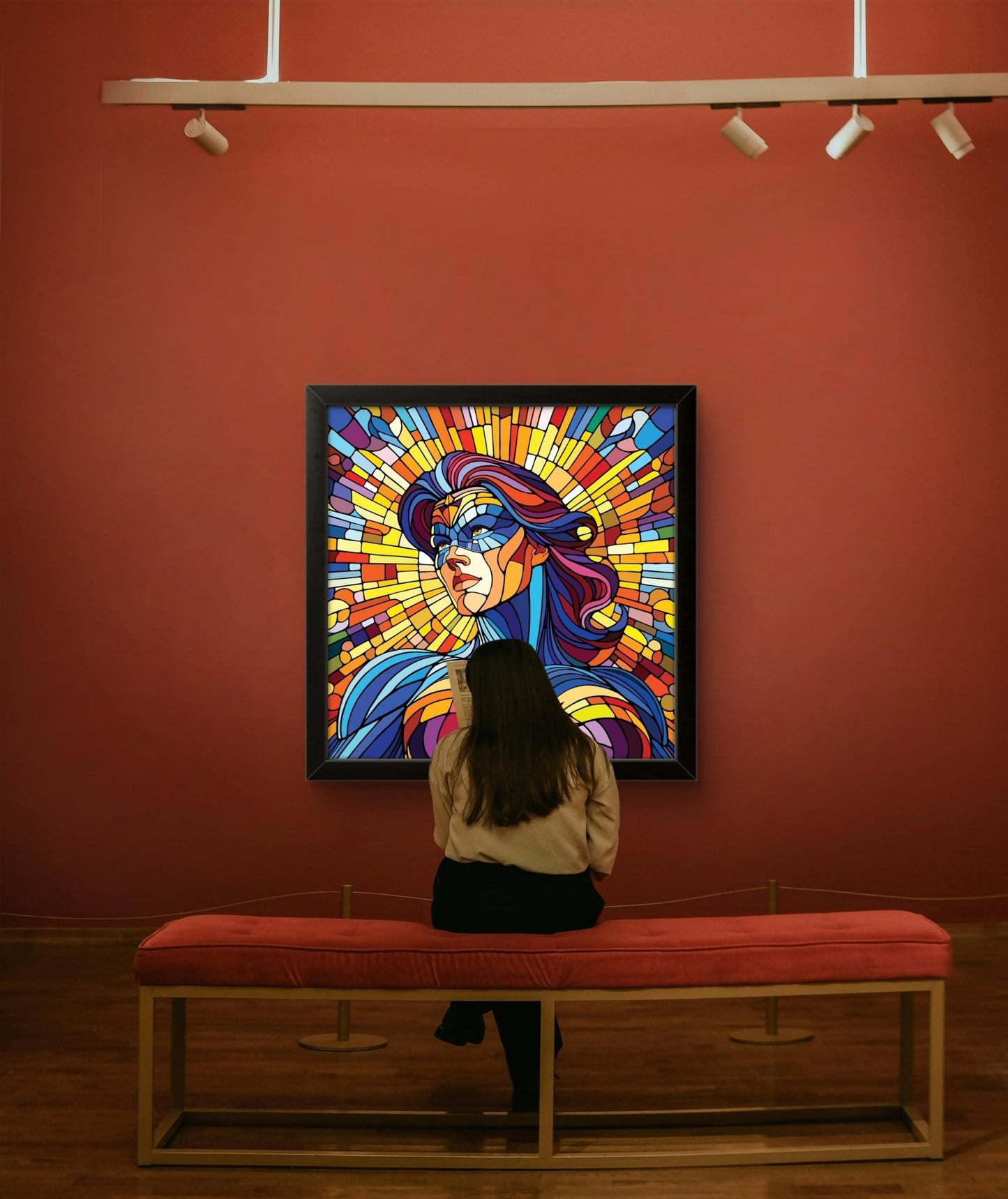 Bilde av Ronny Bank "The Strongest Sex" 90X90cm laget av Ronny Bank, popart kunst fra Galleri2b