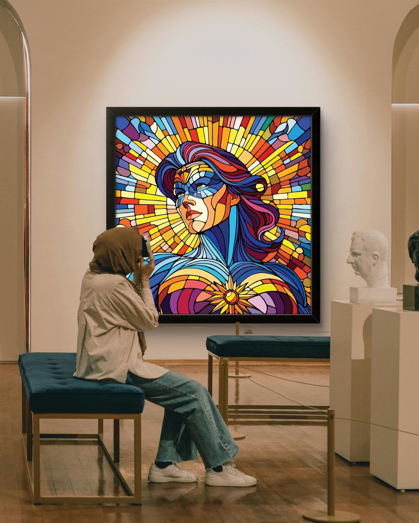 Bilde av Ronny Bank "The Strongest Sex" 90X90cm laget av Ronny Bank, popart kunst fra Galleri2b