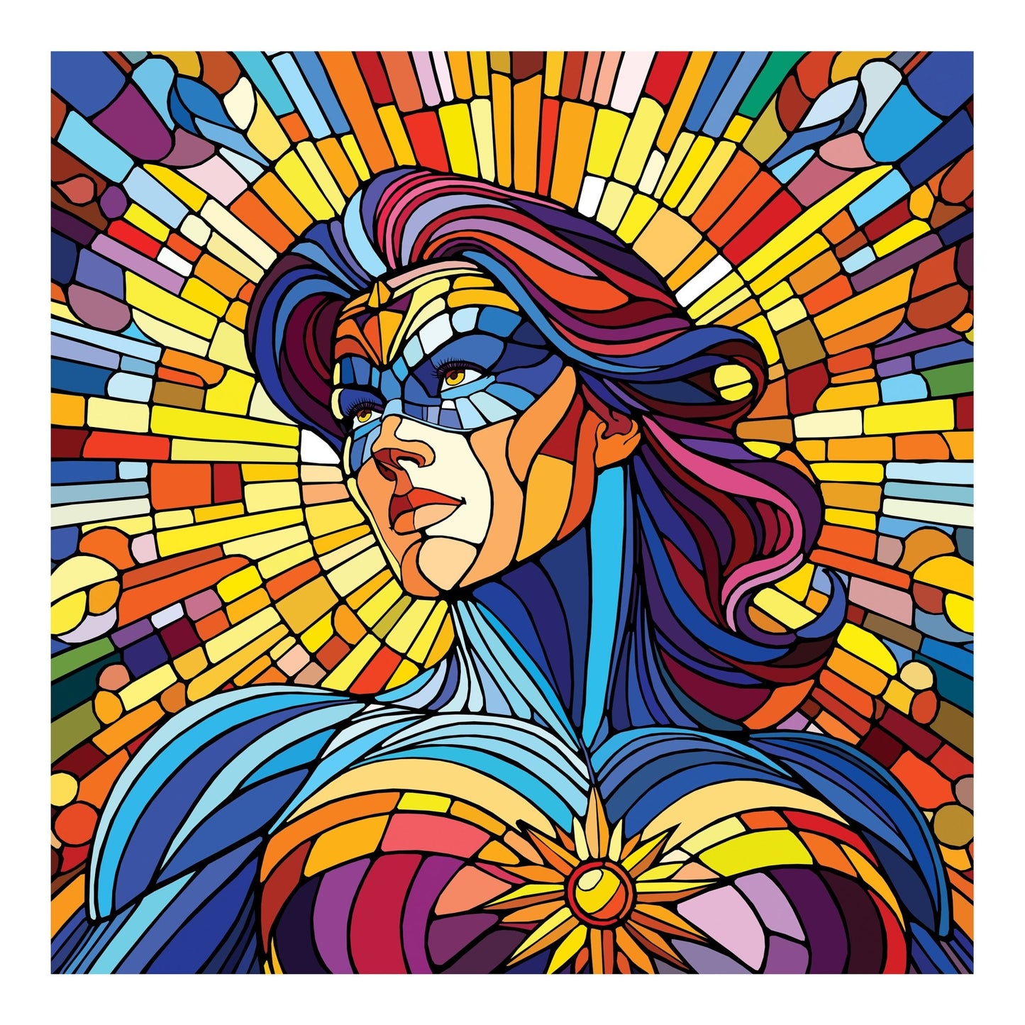 Bilde av Ronny Bank "The Strongest Sex" 90X90cm laget av Ronny Bank, popart kunst fra Galleri2b