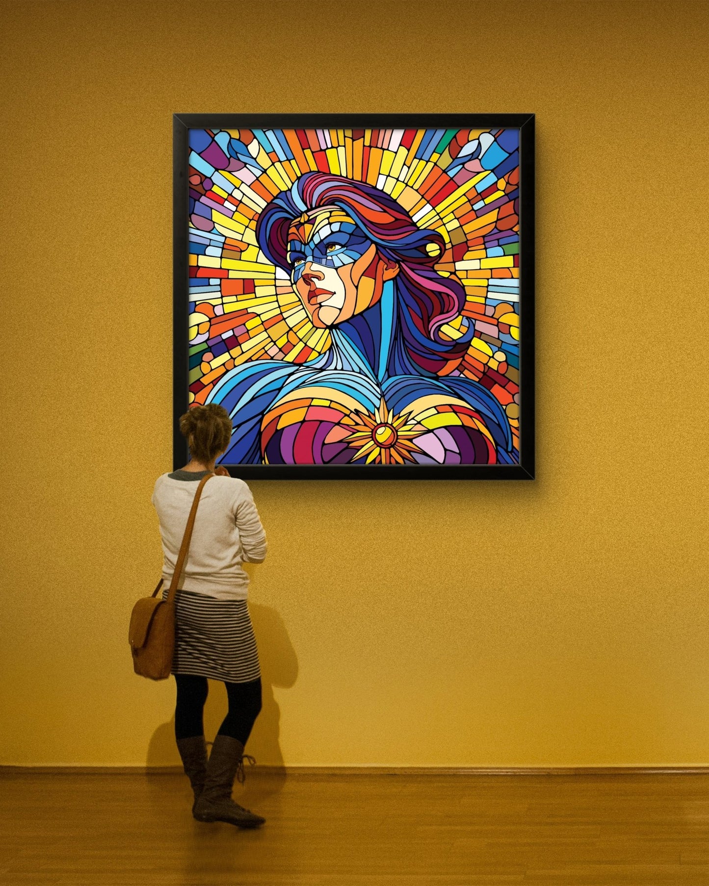 Bilde av Ronny Bank "The Strongest Sex" 90X90cm laget av Ronny Bank, popart kunst fra Galleri2b