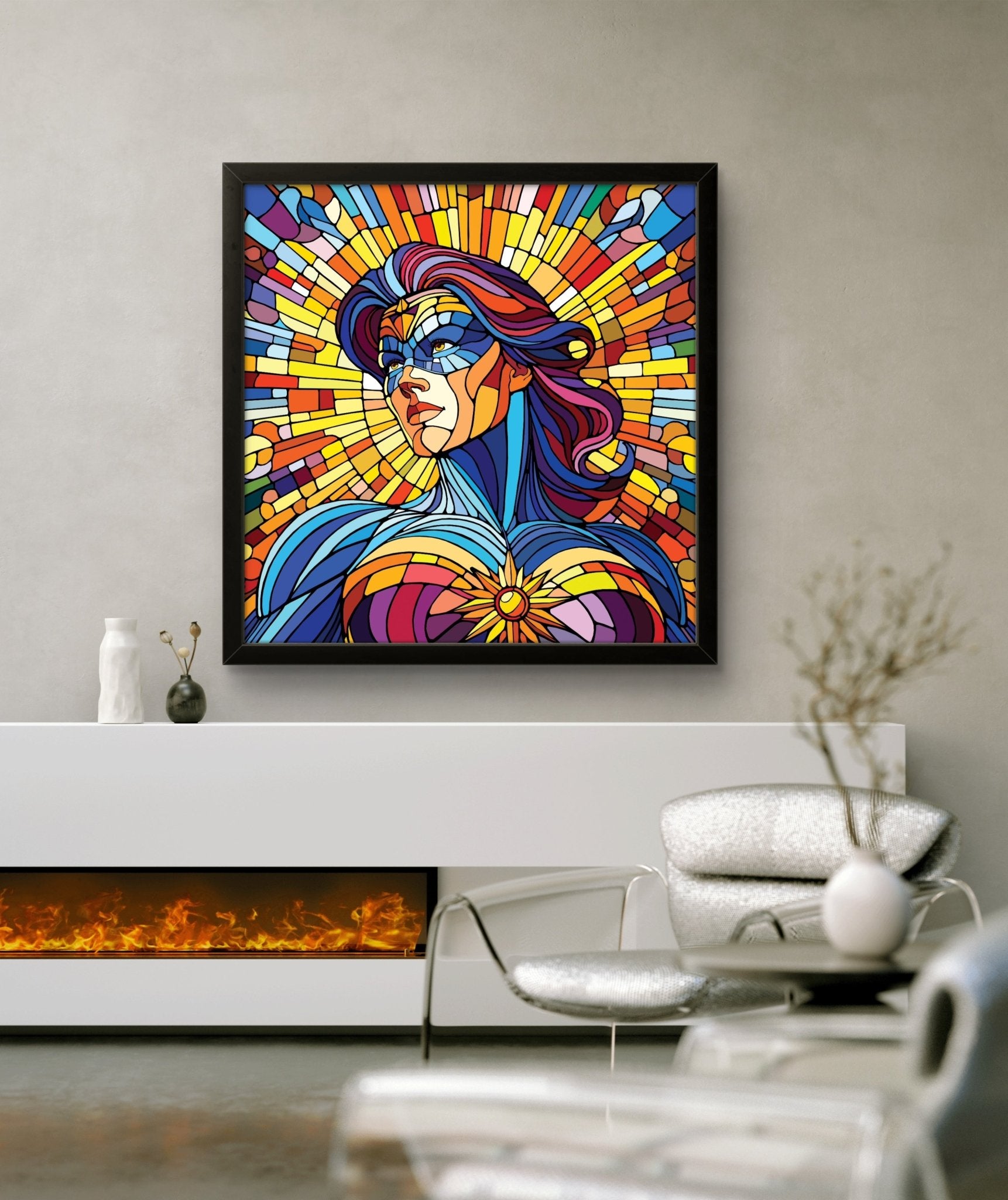 Bilde av Ronny Bank "The Strongest Sex" 90X90cm laget av Ronny Bank, popart kunst fra Galleri2b