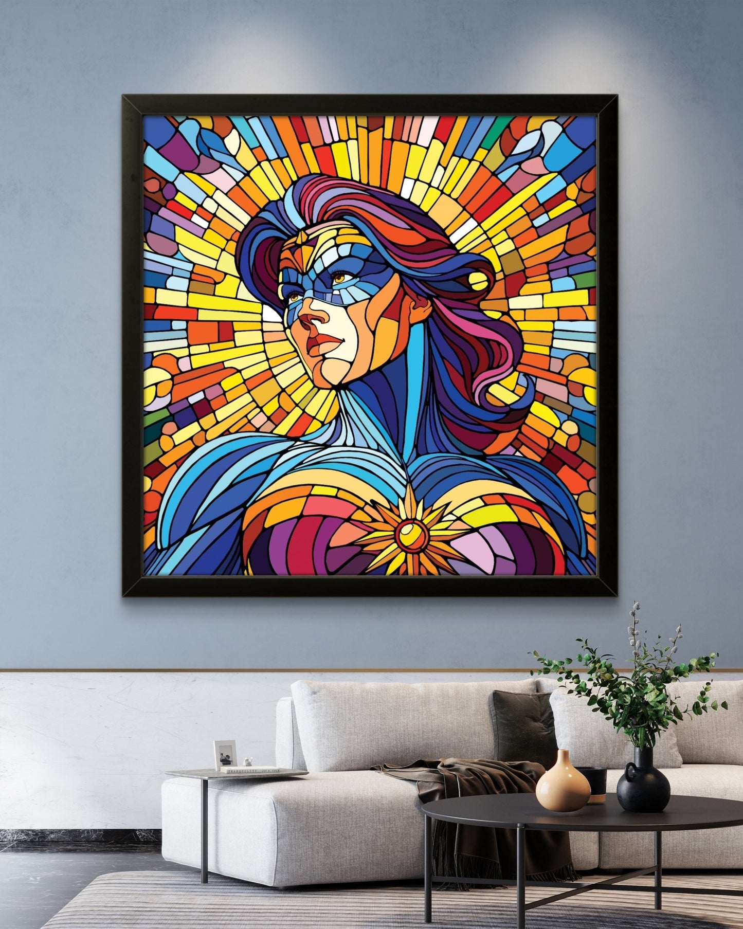 Bilde av Ronny Bank "The Strongest Sex" 90X90cm laget av Ronny Bank, popart kunst fra Galleri2b