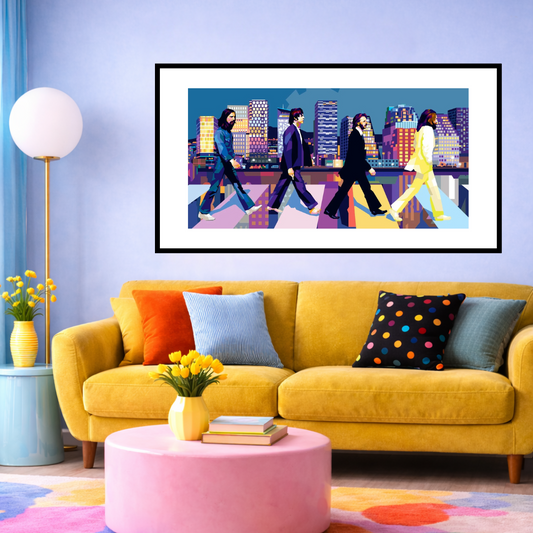 Abbey Code vist i miljø. Beatles tolket av popart kunstner Tendart  (torbjørn Endrerud)